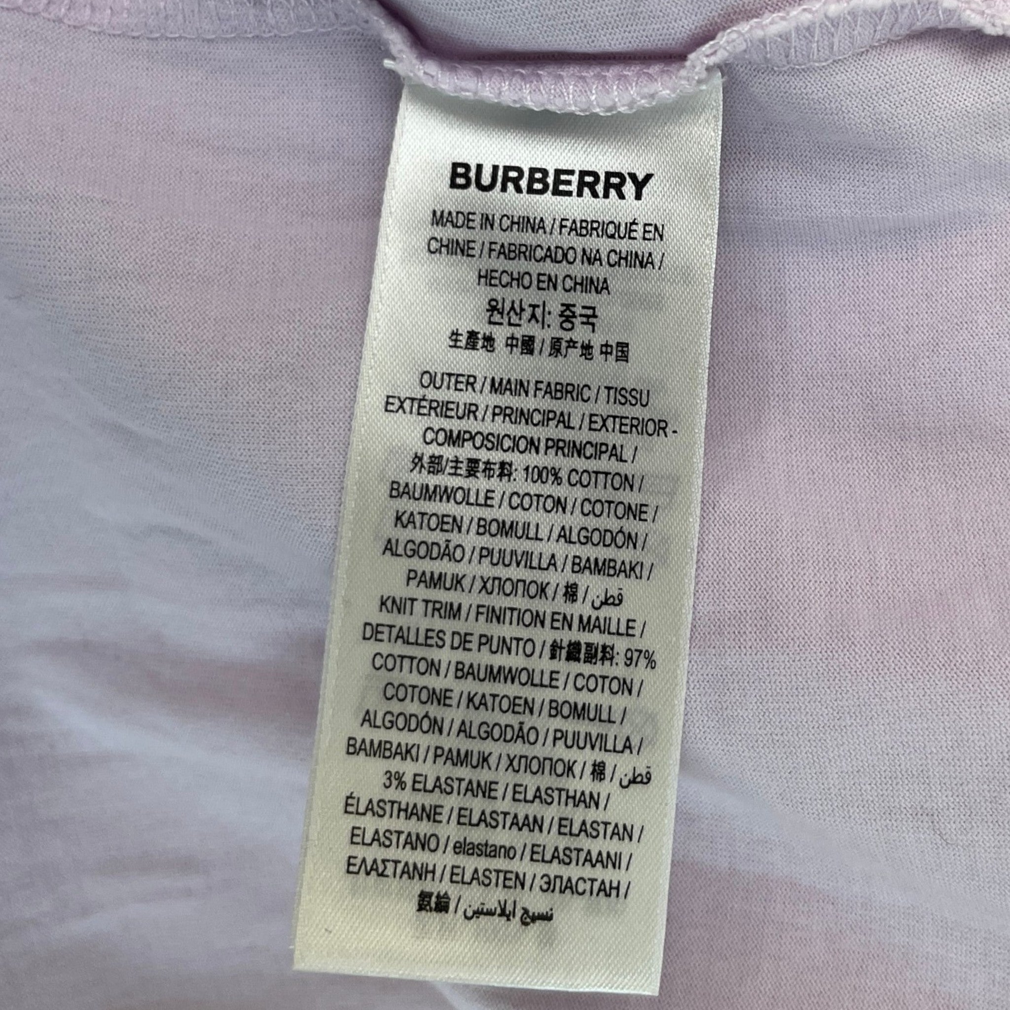 Men's Embroidered Logo T-Shirt Purple Size L