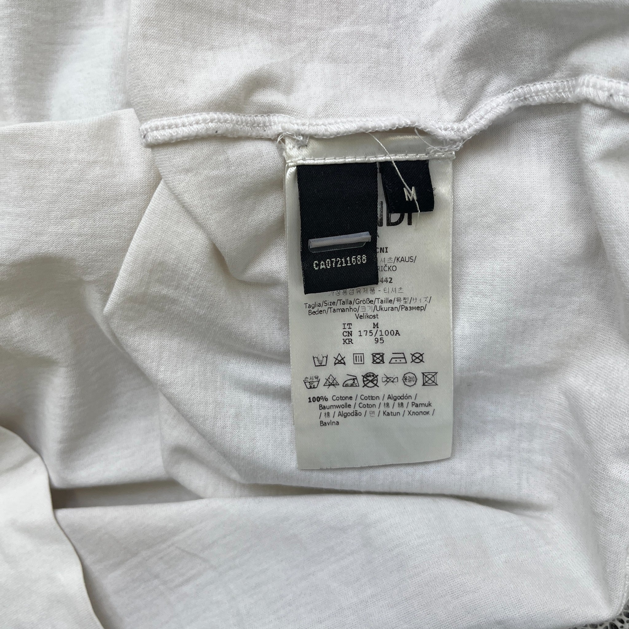 Men's Logo Print T-Shirt White Size M