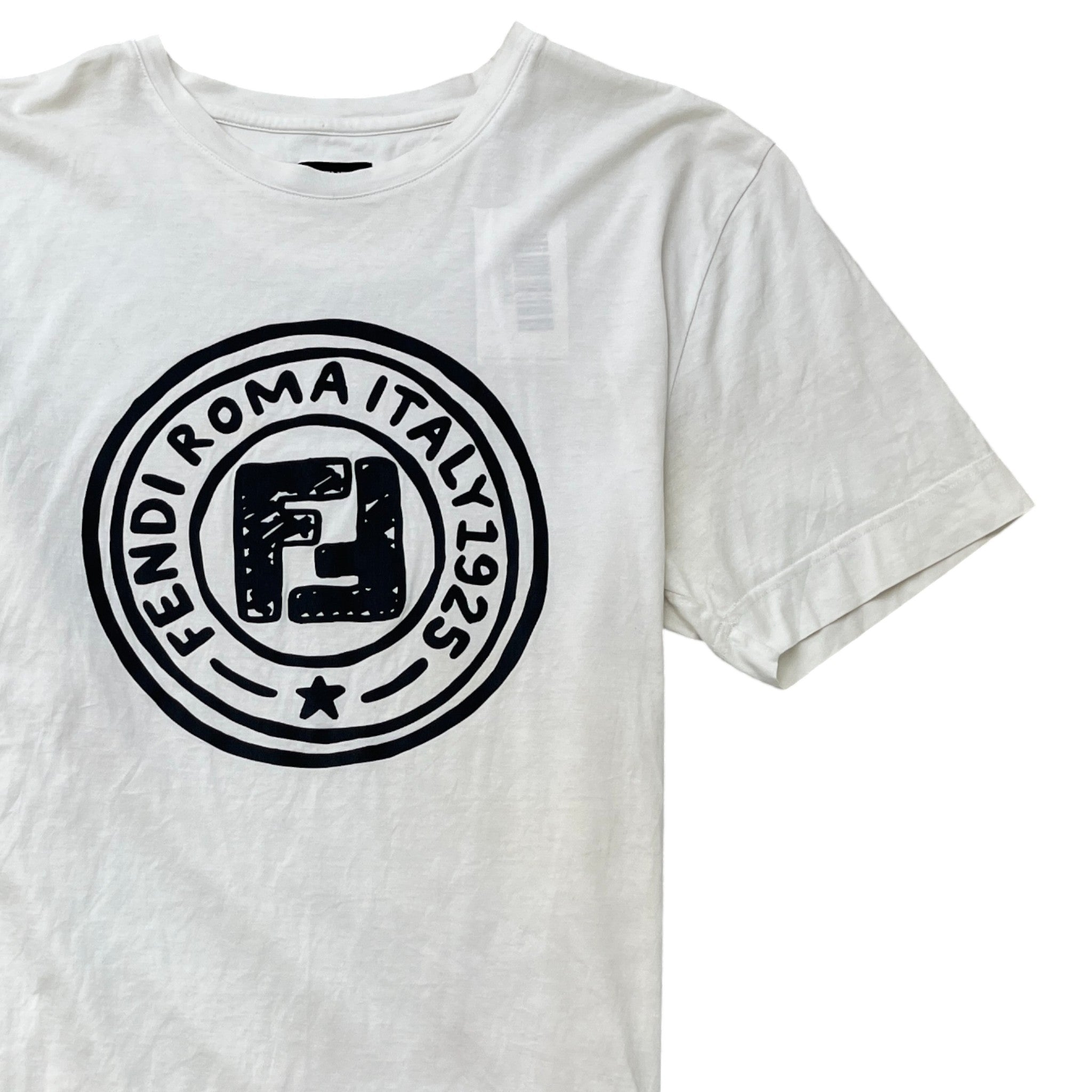 Men's Logo Print T-Shirt White Size M