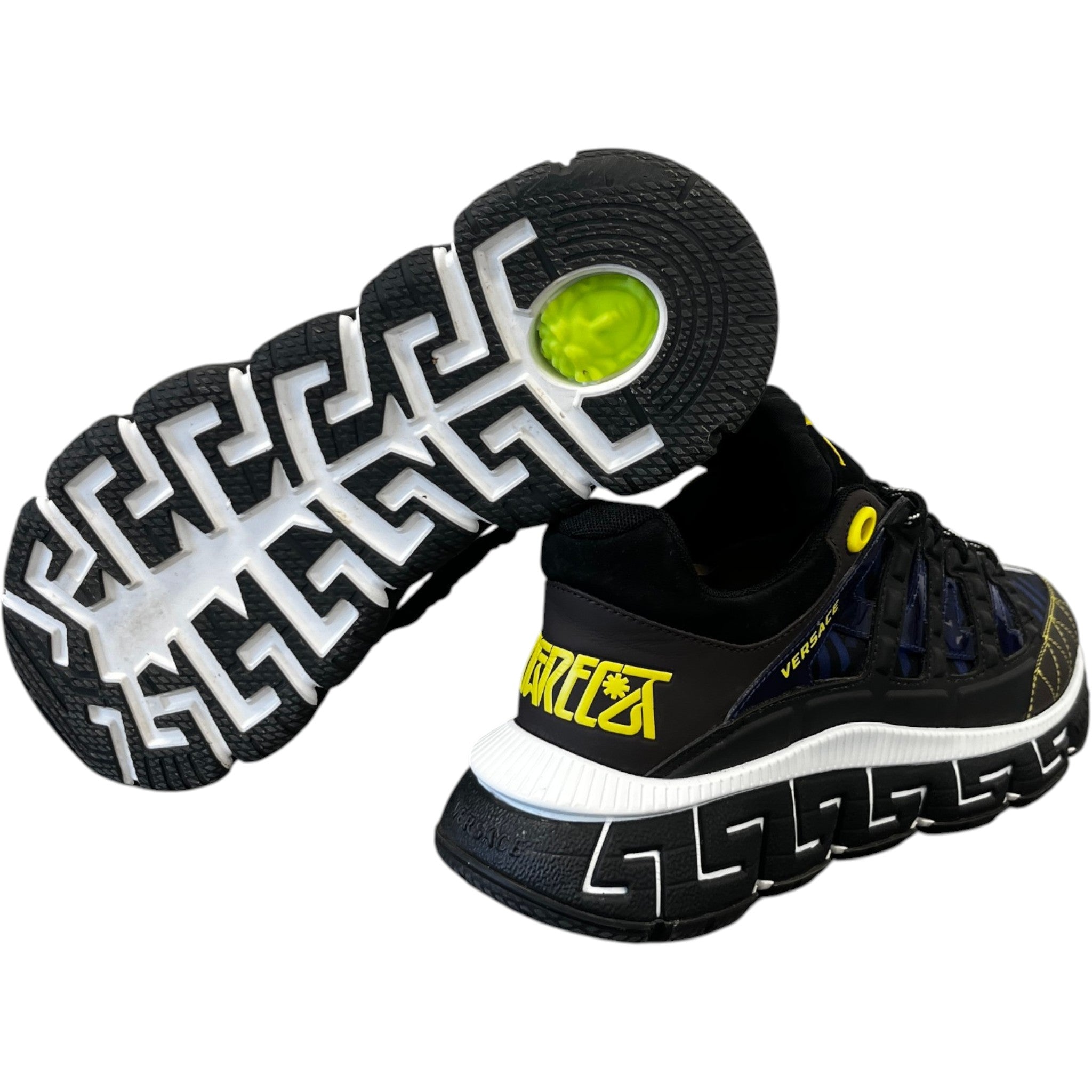 Men's Trigreca Barocco Print Low Trainers Black Size EU 44 / UK 10