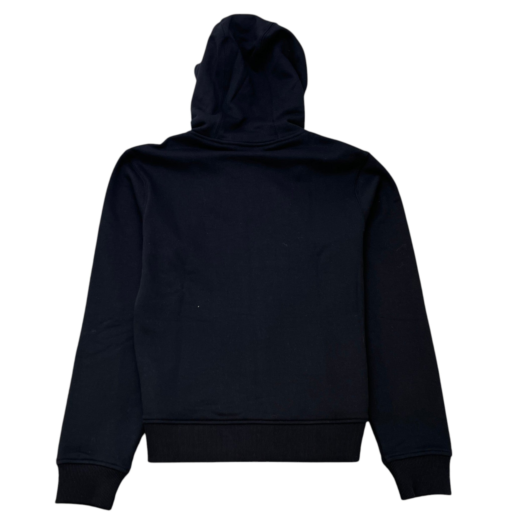 Men's Logo Print Zip Up Hoodie Black Size S