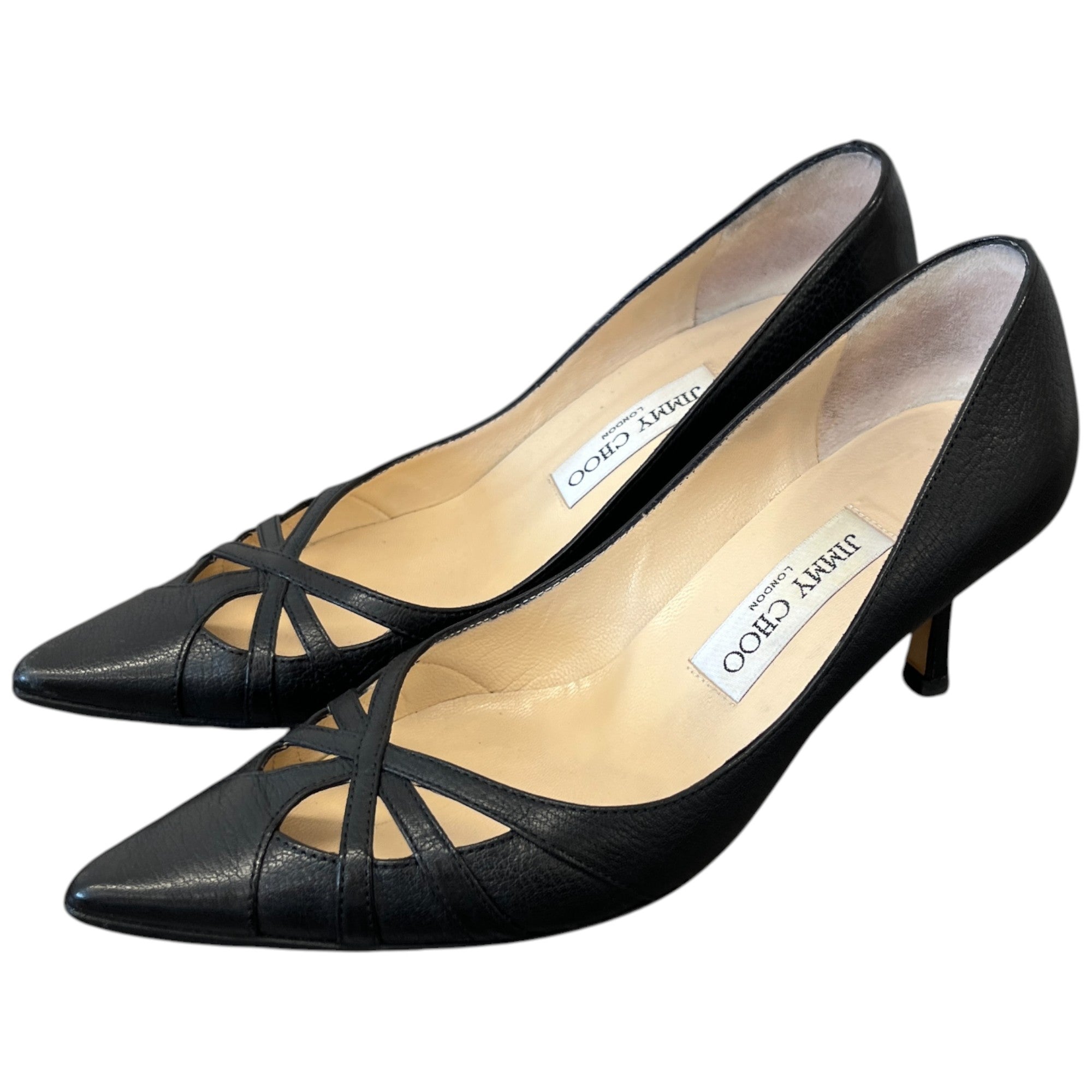 Women's Cutout Pumps Heels Black Size EU 35.5 / UK 2.5