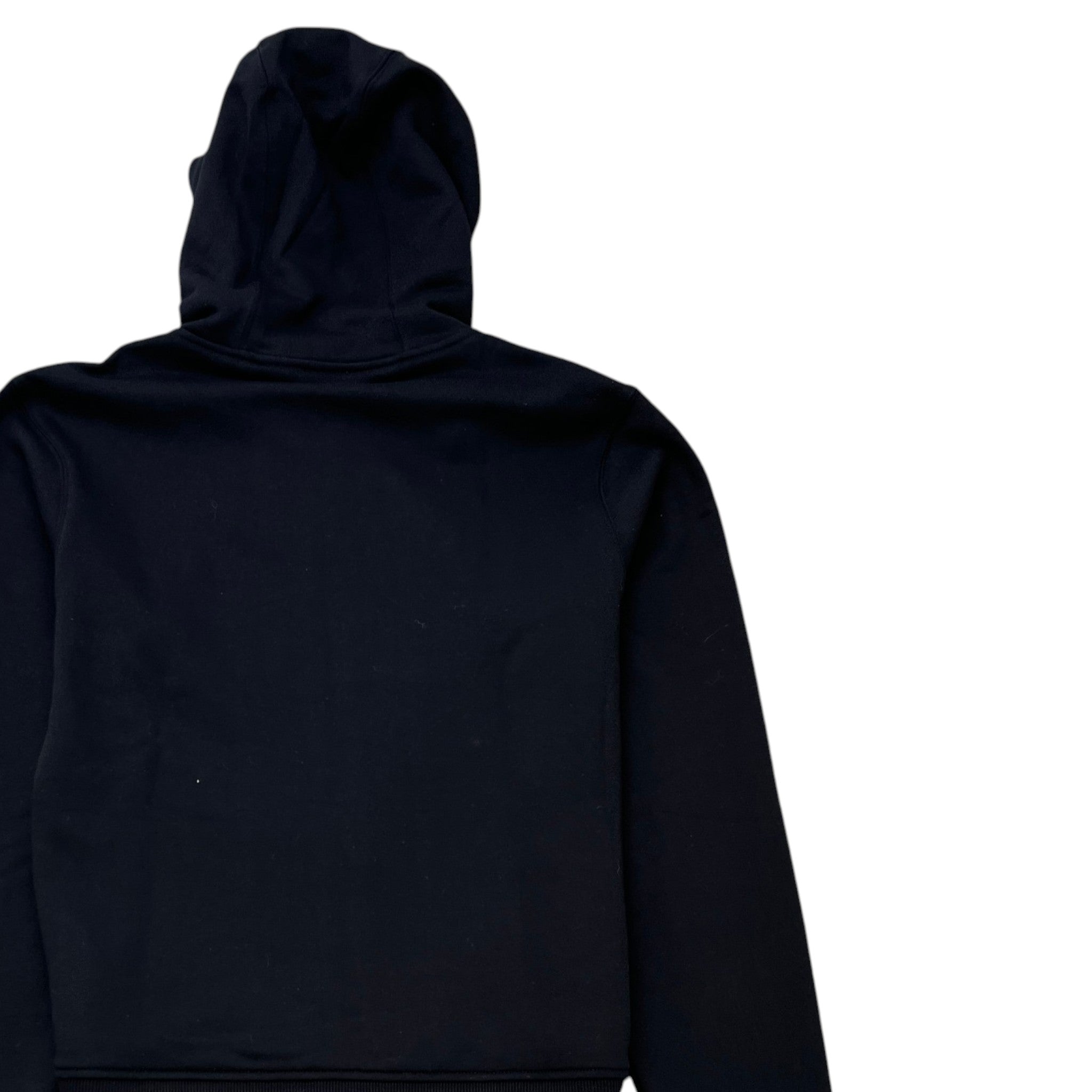 Men's Logo Print Zip Up Hoodie Black Size S