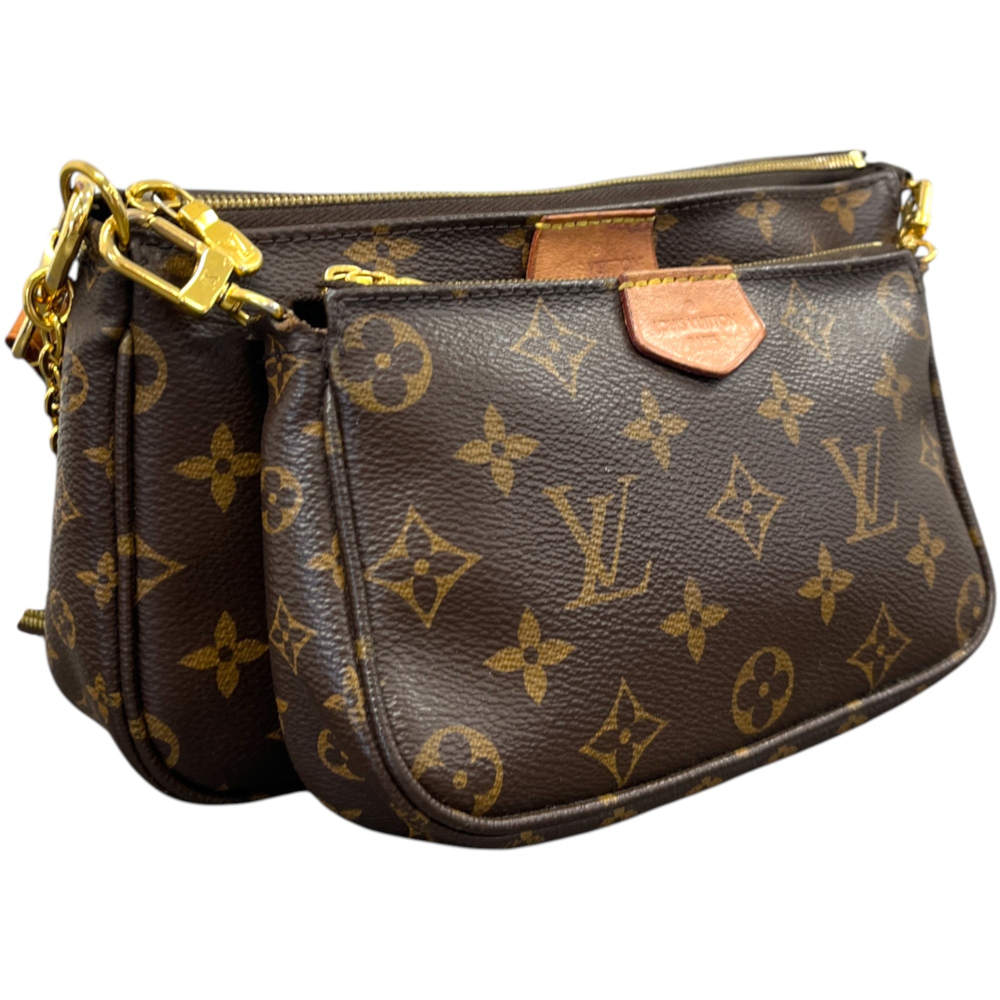 Women's Multi Pochette Accessoires Bag Brown