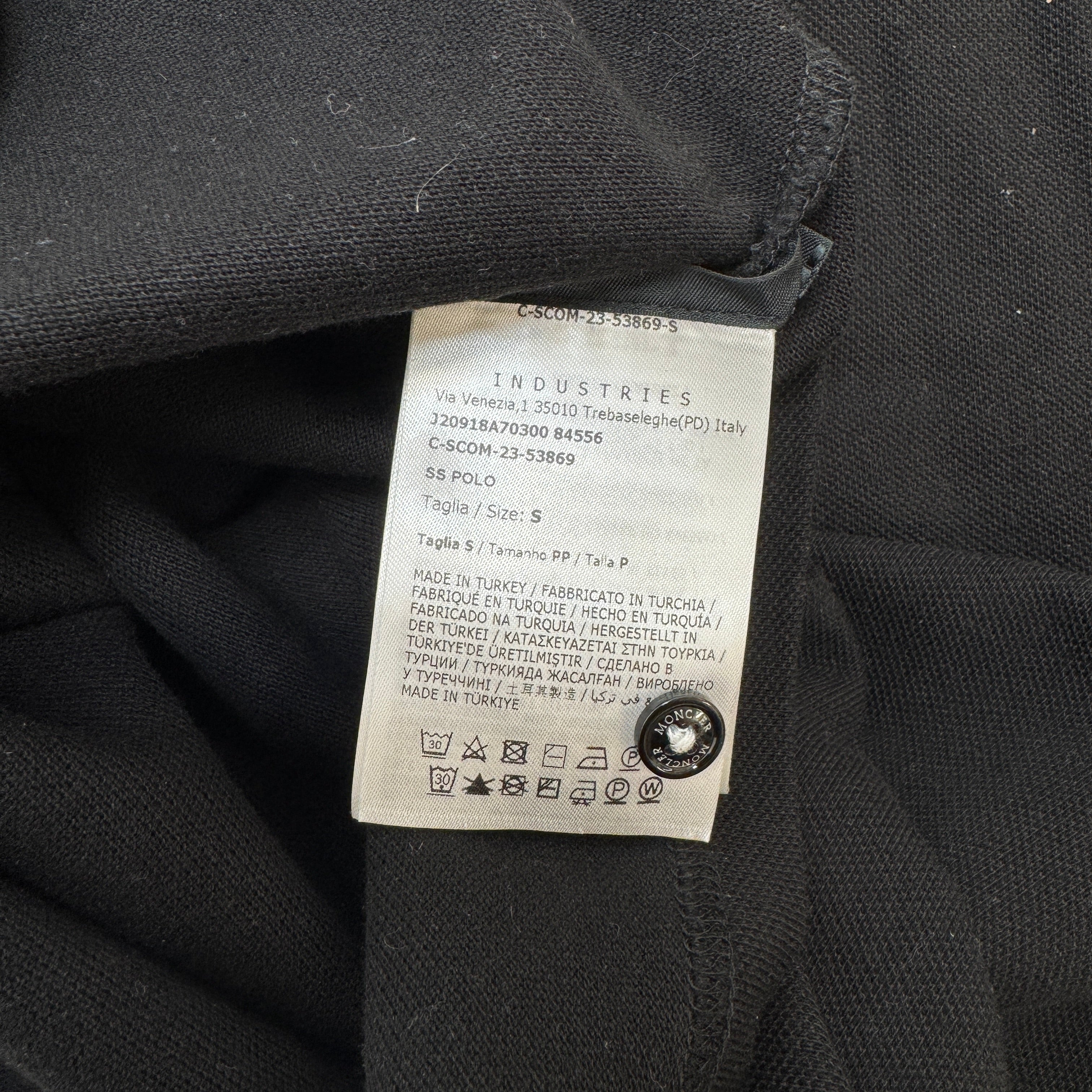 Men's Maglia Polo Shirt Black Size S