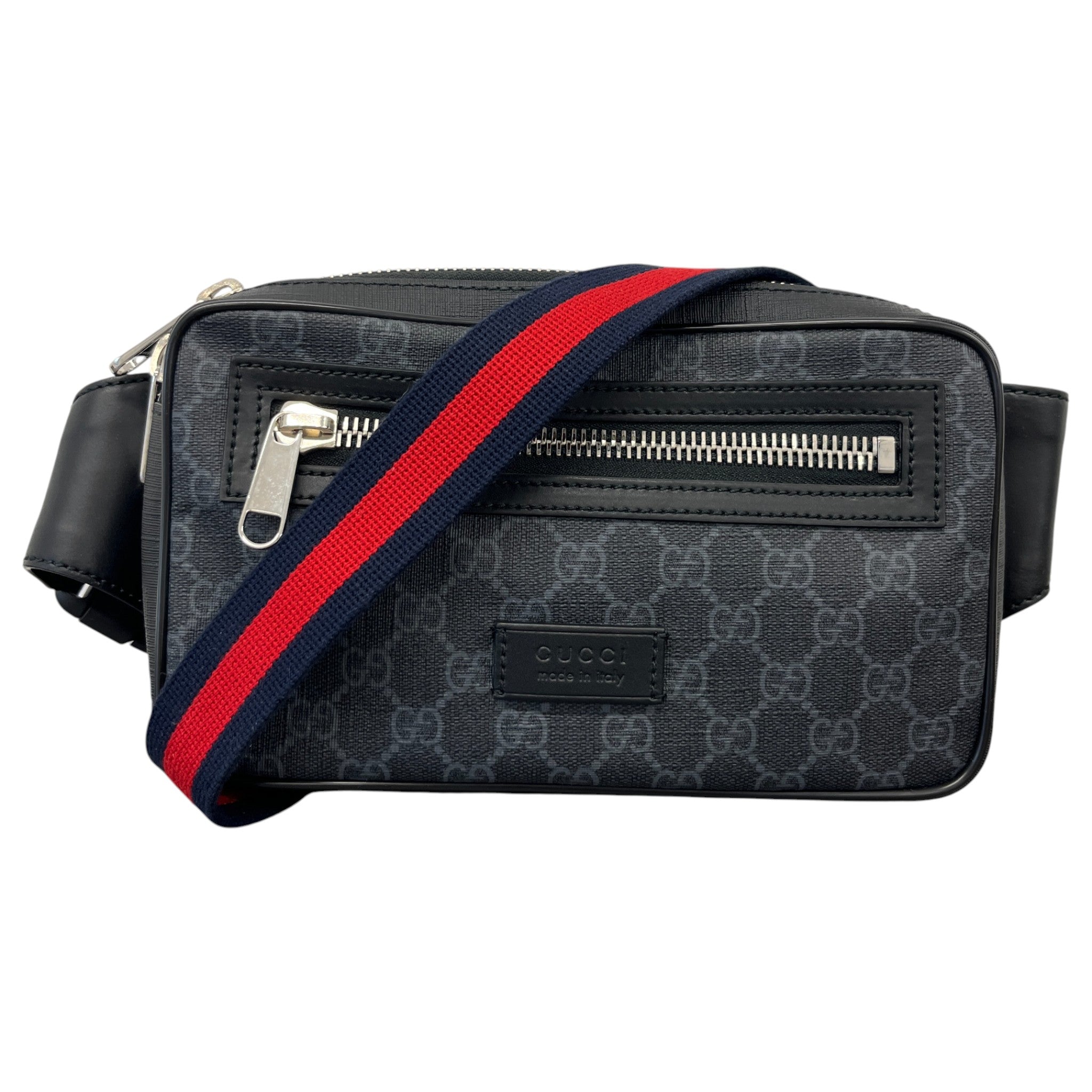 Men's Gg Supreme Web Belt Bag Black