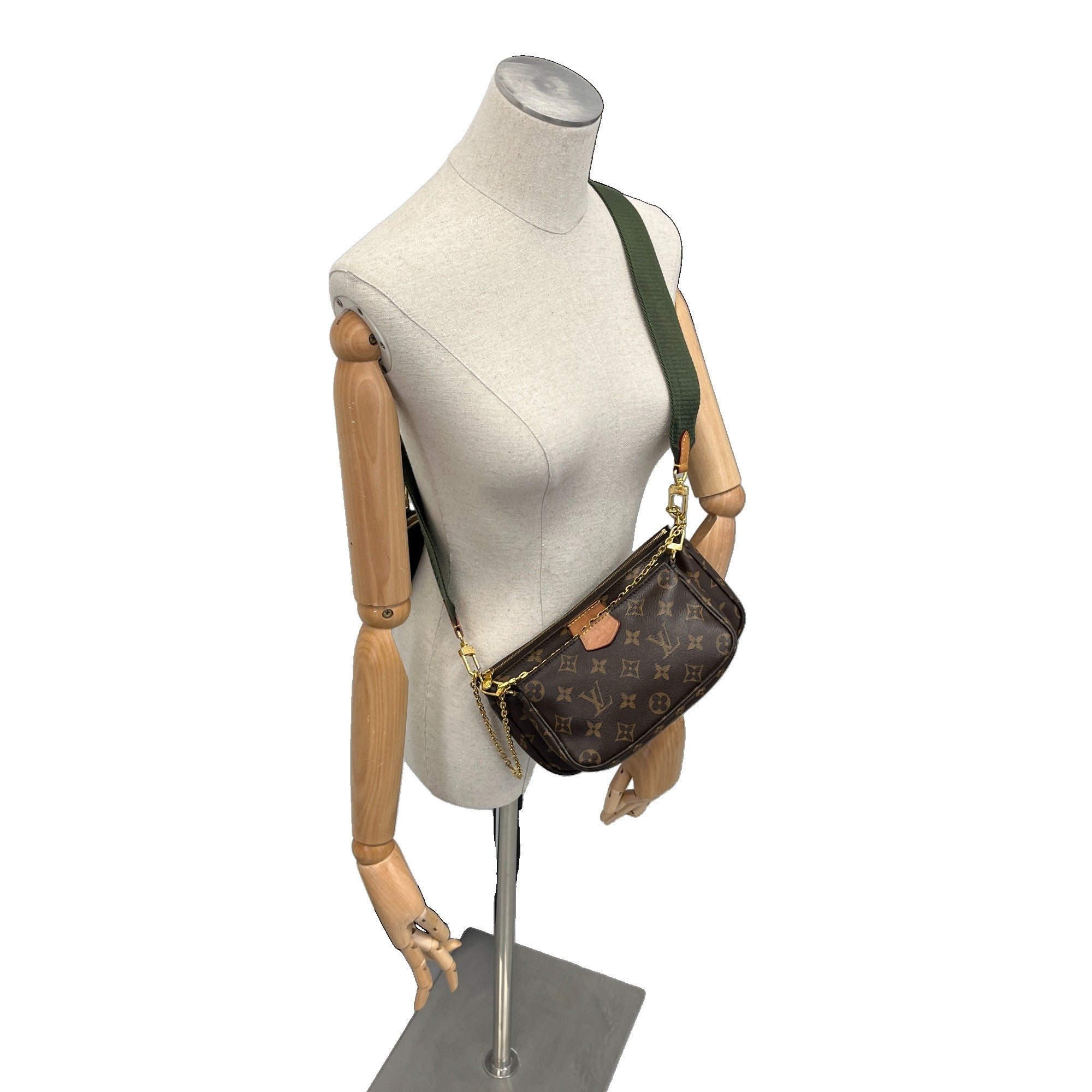 Women's Multi Pochette Accessoires Bag Brown