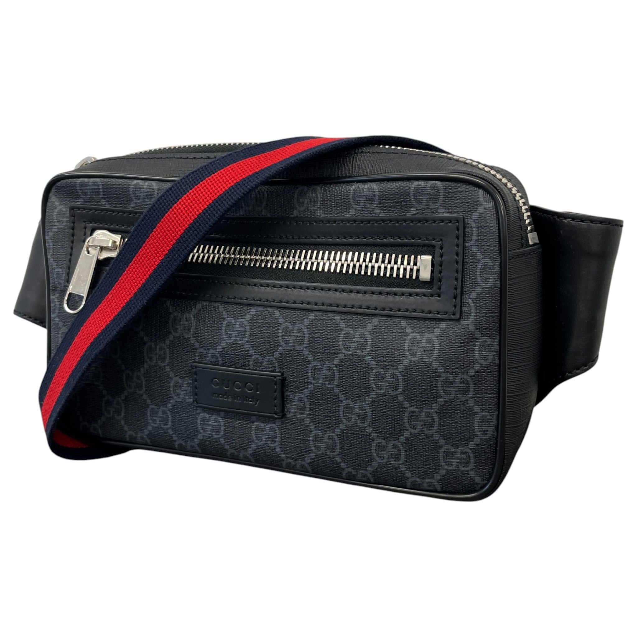 Men's Gg Supreme Web Belt Bag Black