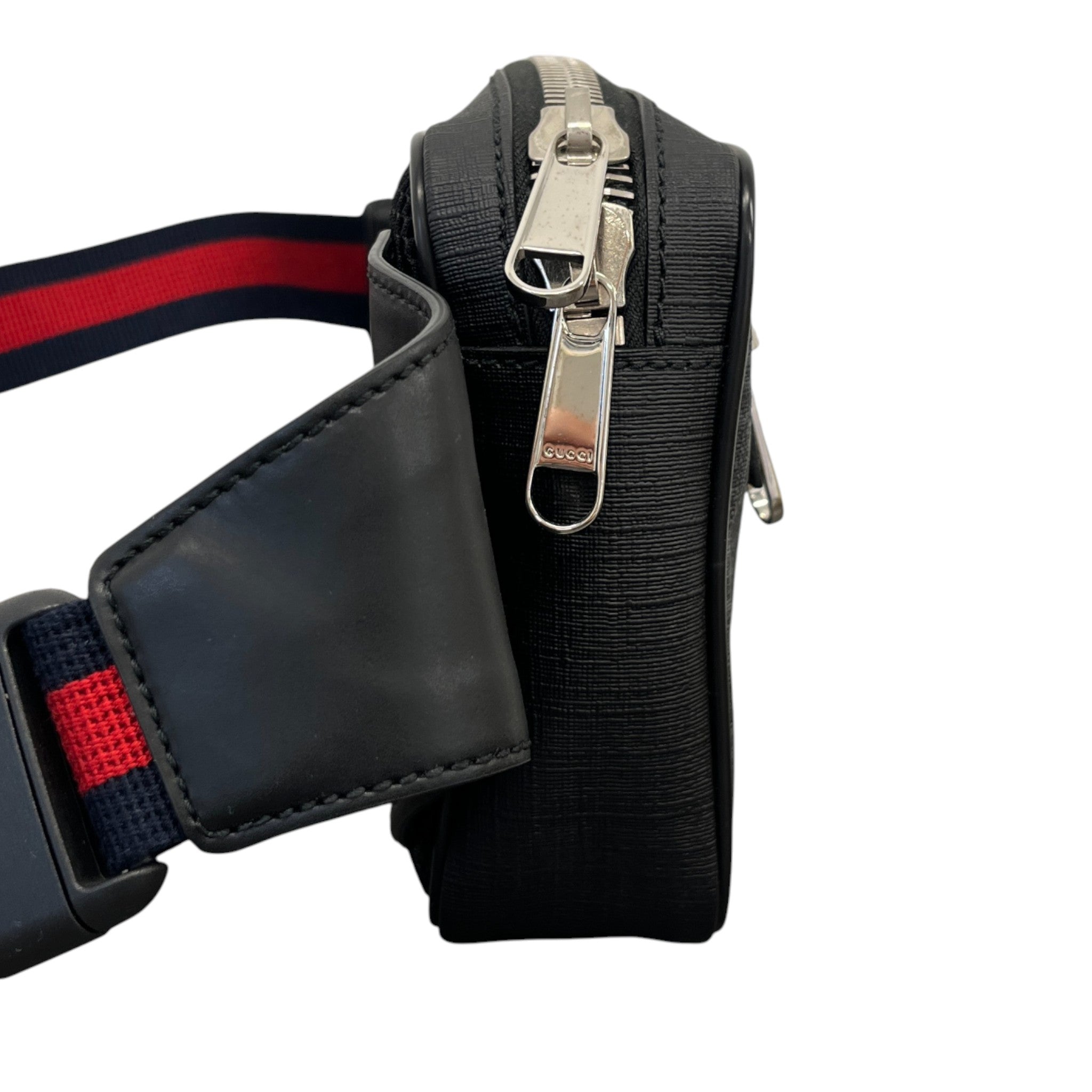 Men's Gg Supreme Web Belt Bag Black