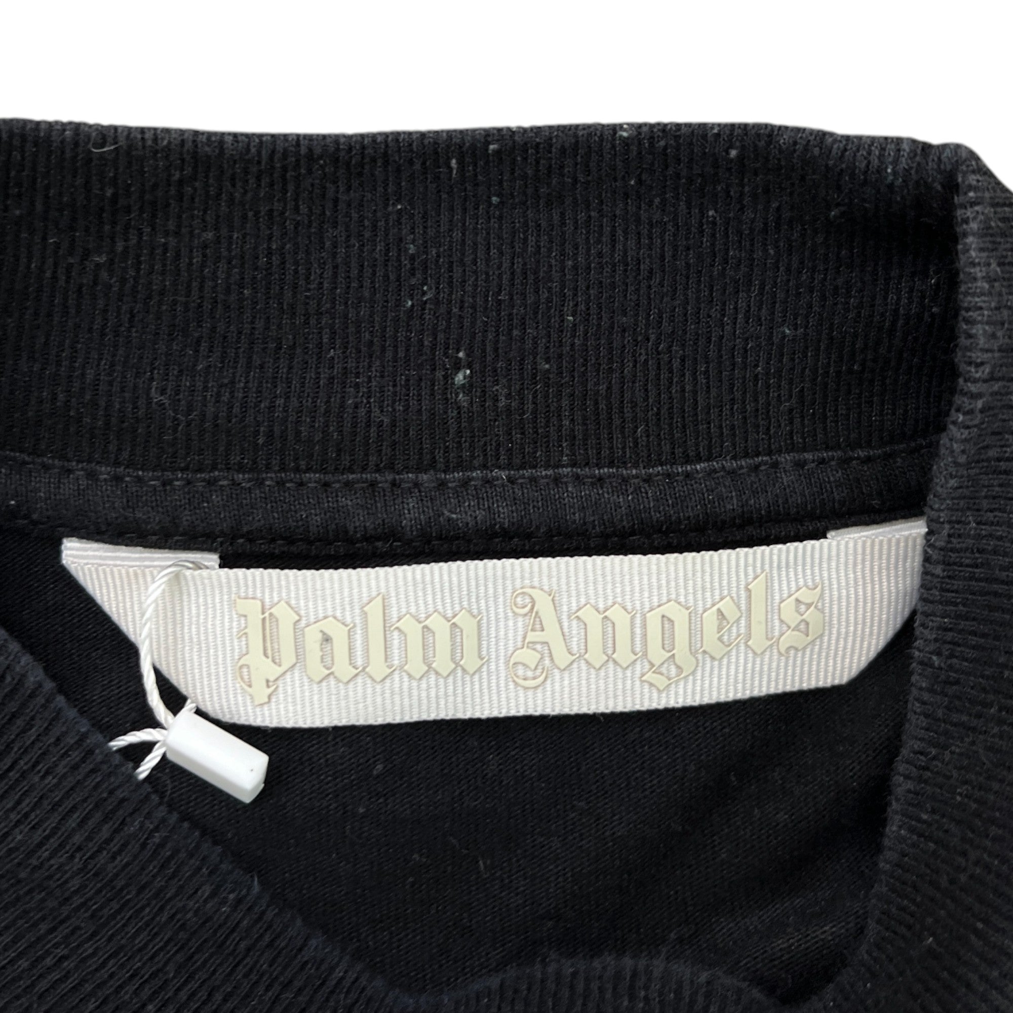 Men's Spray Logo Print T-Shirt Black Size XS