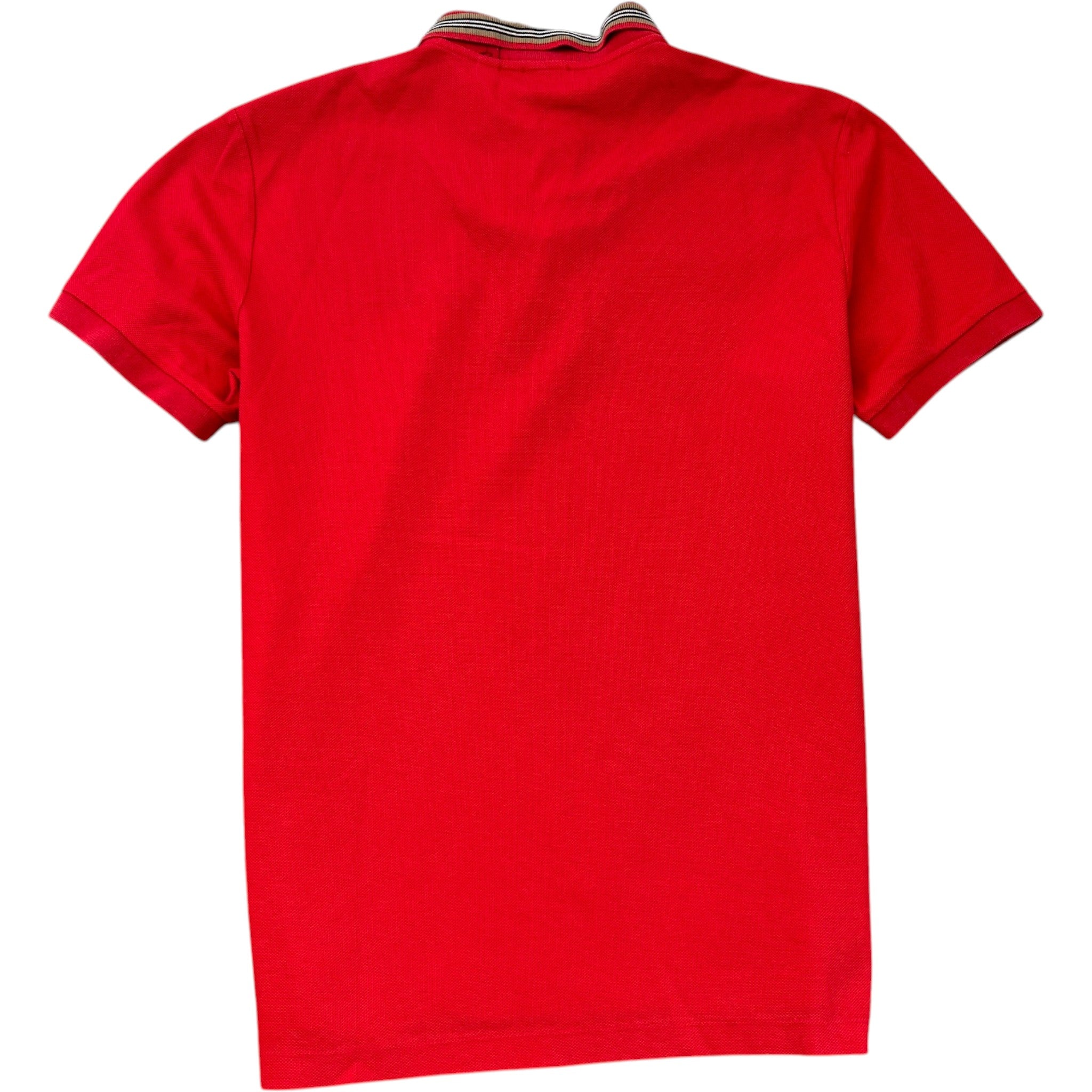Men's Embroidered Logo Polo Shirt Red Size L