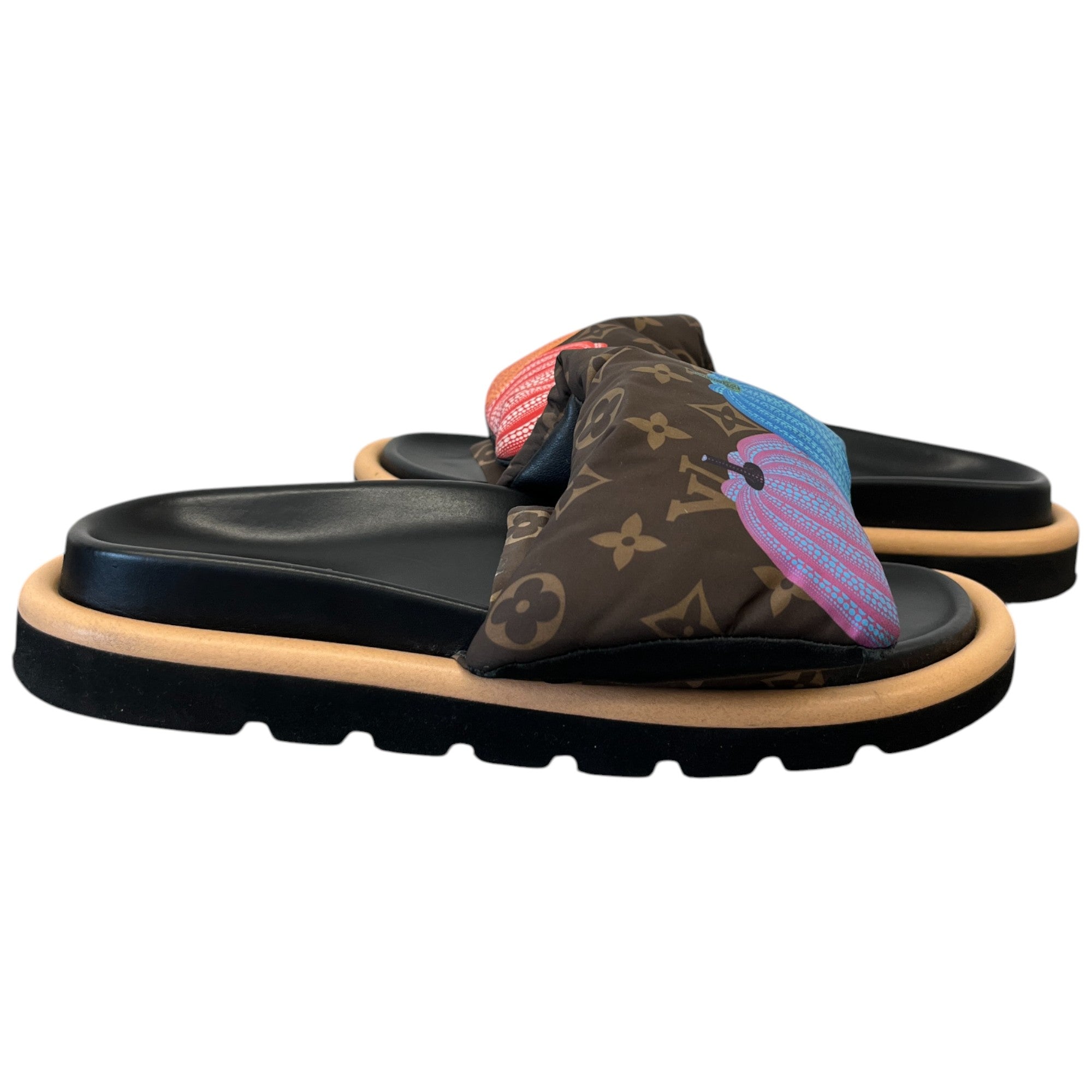 Women's Yayoi Kusama X Pillow Pool Slides Brown Size EU 40 / UK 7