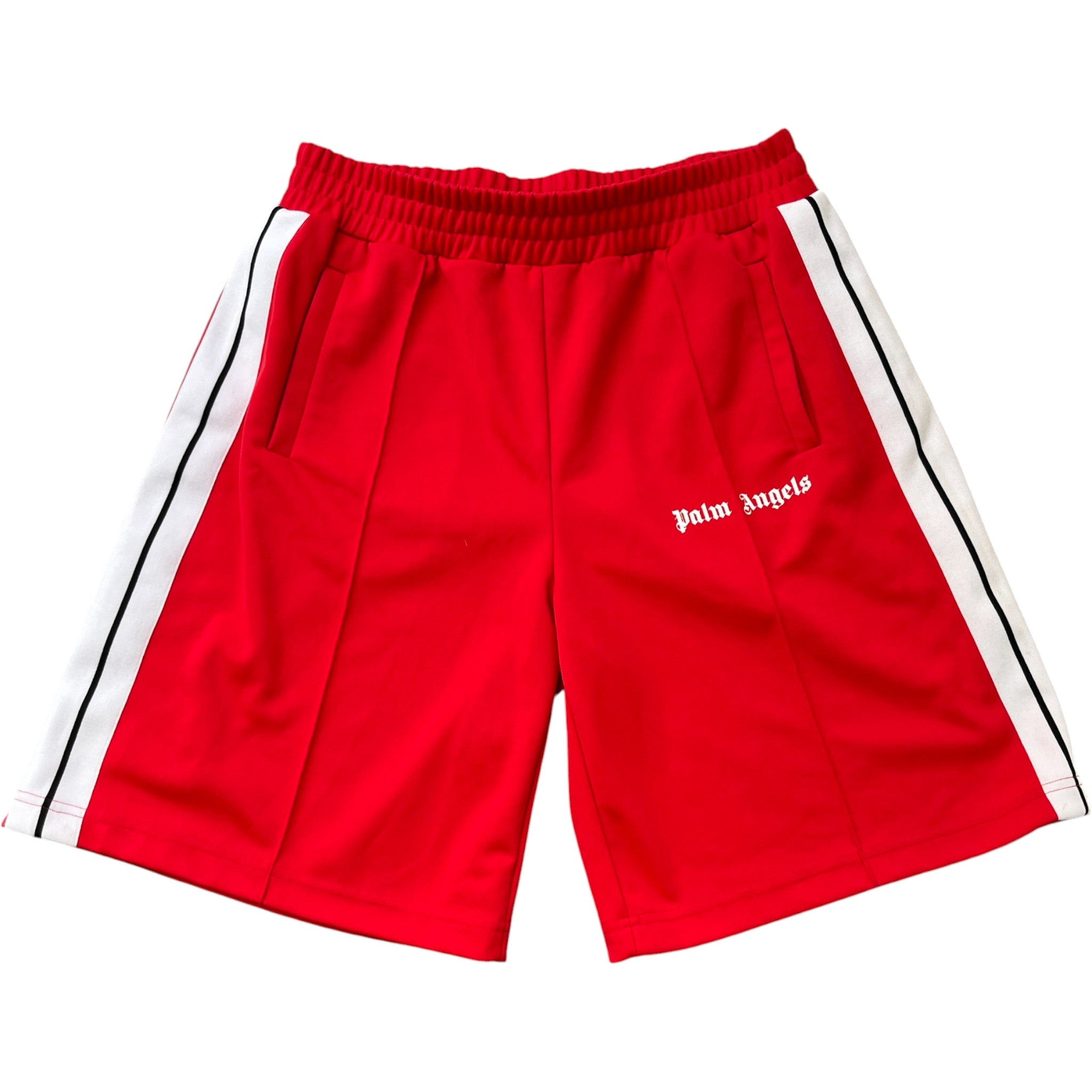 Men's Logo Print Shorts Red Size XL