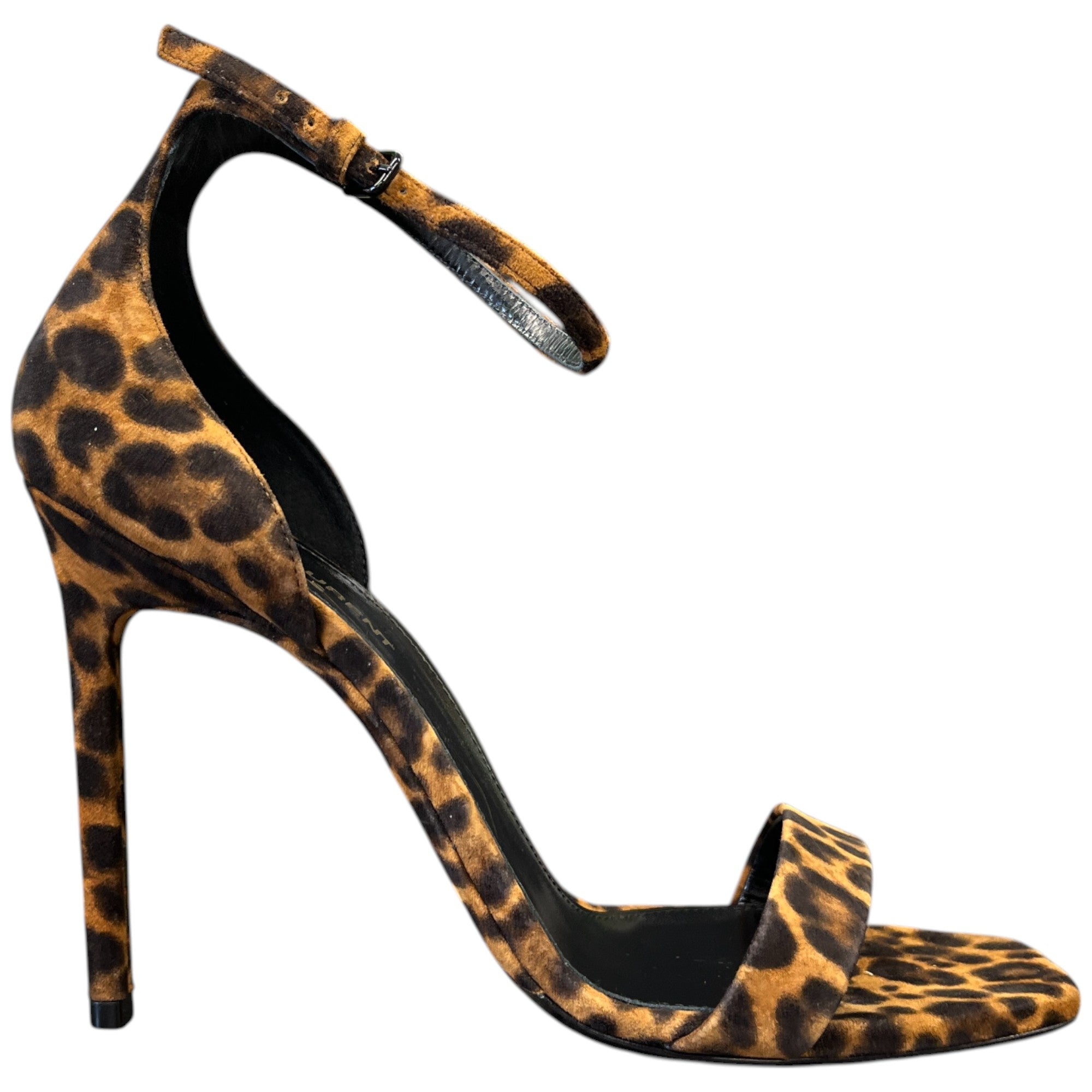 Women's Leopard Print Ankle Strap Heels Brown Size EU 40 / UK 7