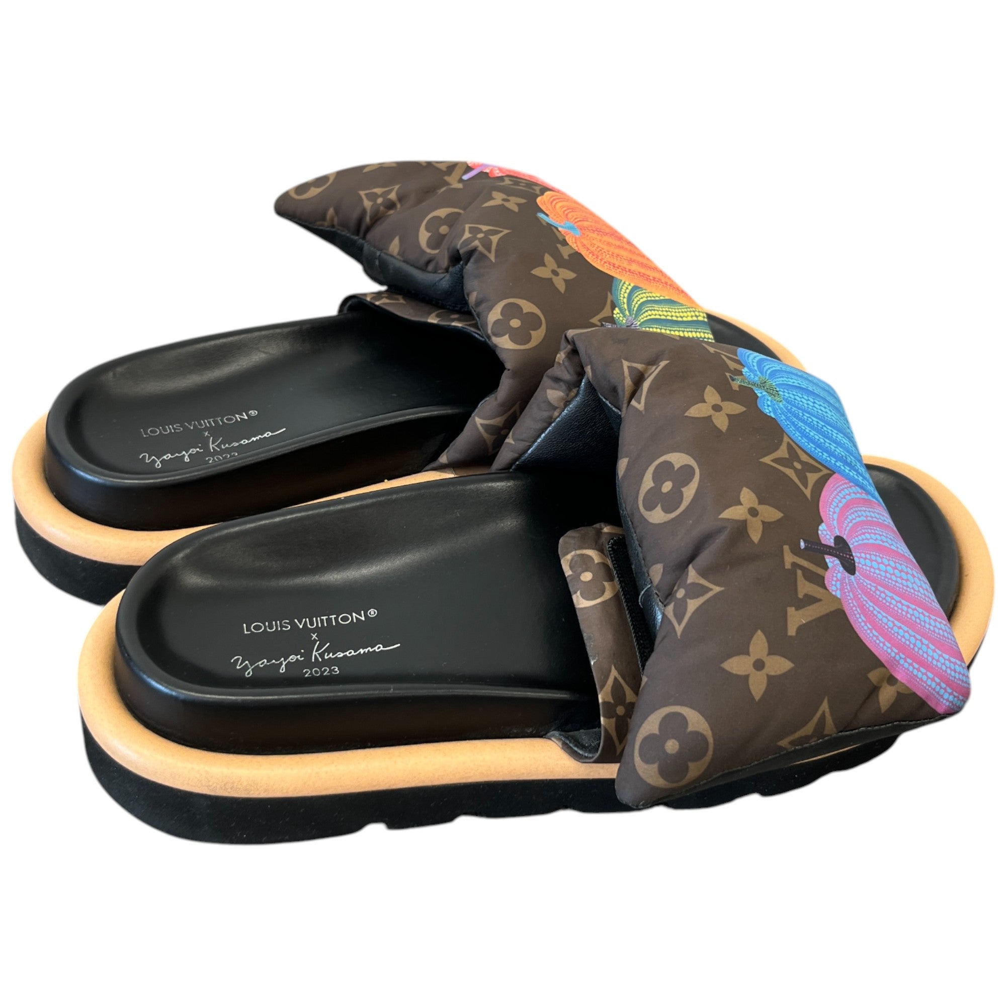 Women's Yayoi Kusama X Pillow Pool Slides Brown Size EU 40 / UK 7