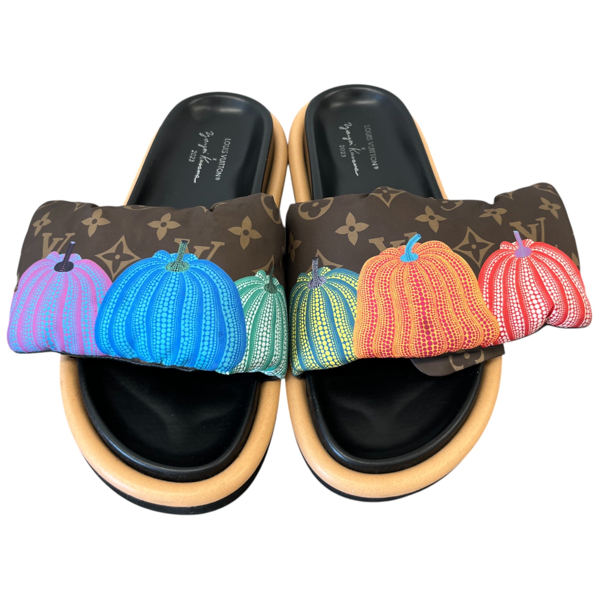 Women's Yayoi Kusama X Pillow Pool Slides Brown Size EU 40 / UK 7