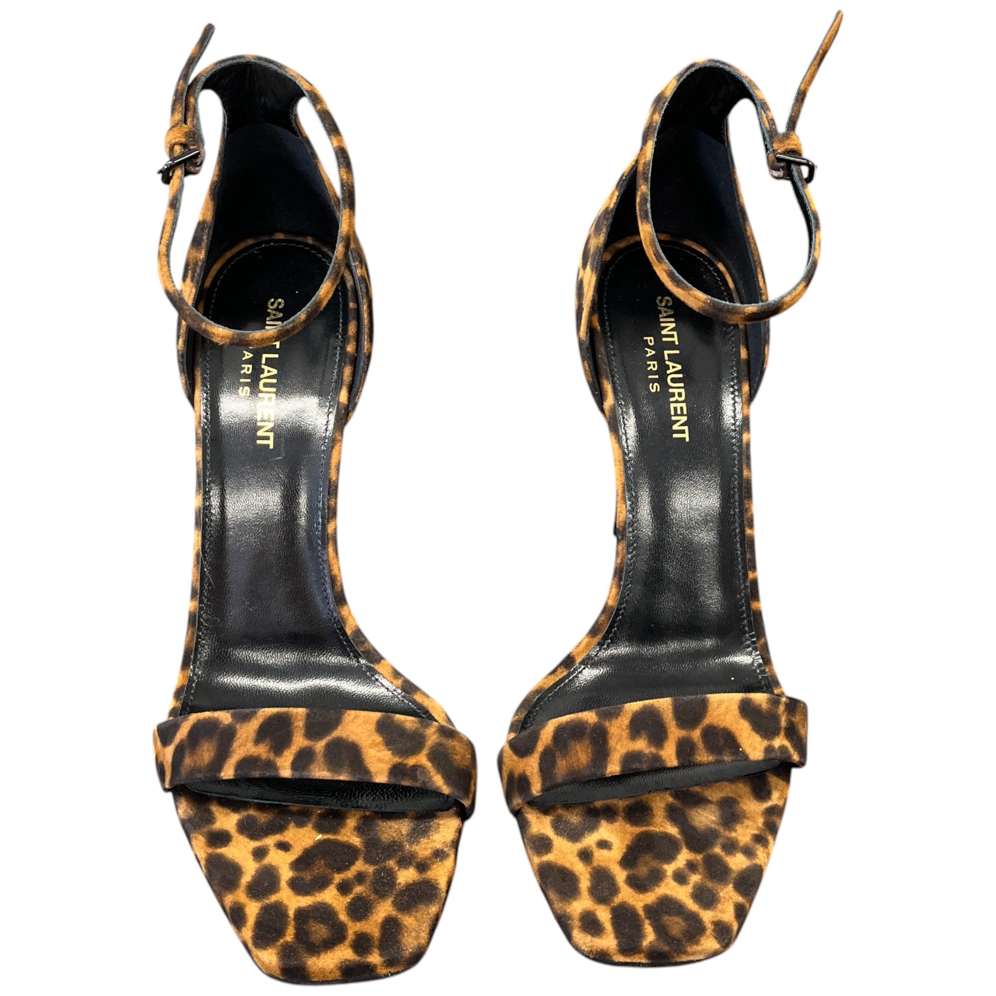 Women's Leopard Print Ankle Strap Heels Brown Size EU 40 / UK 7
