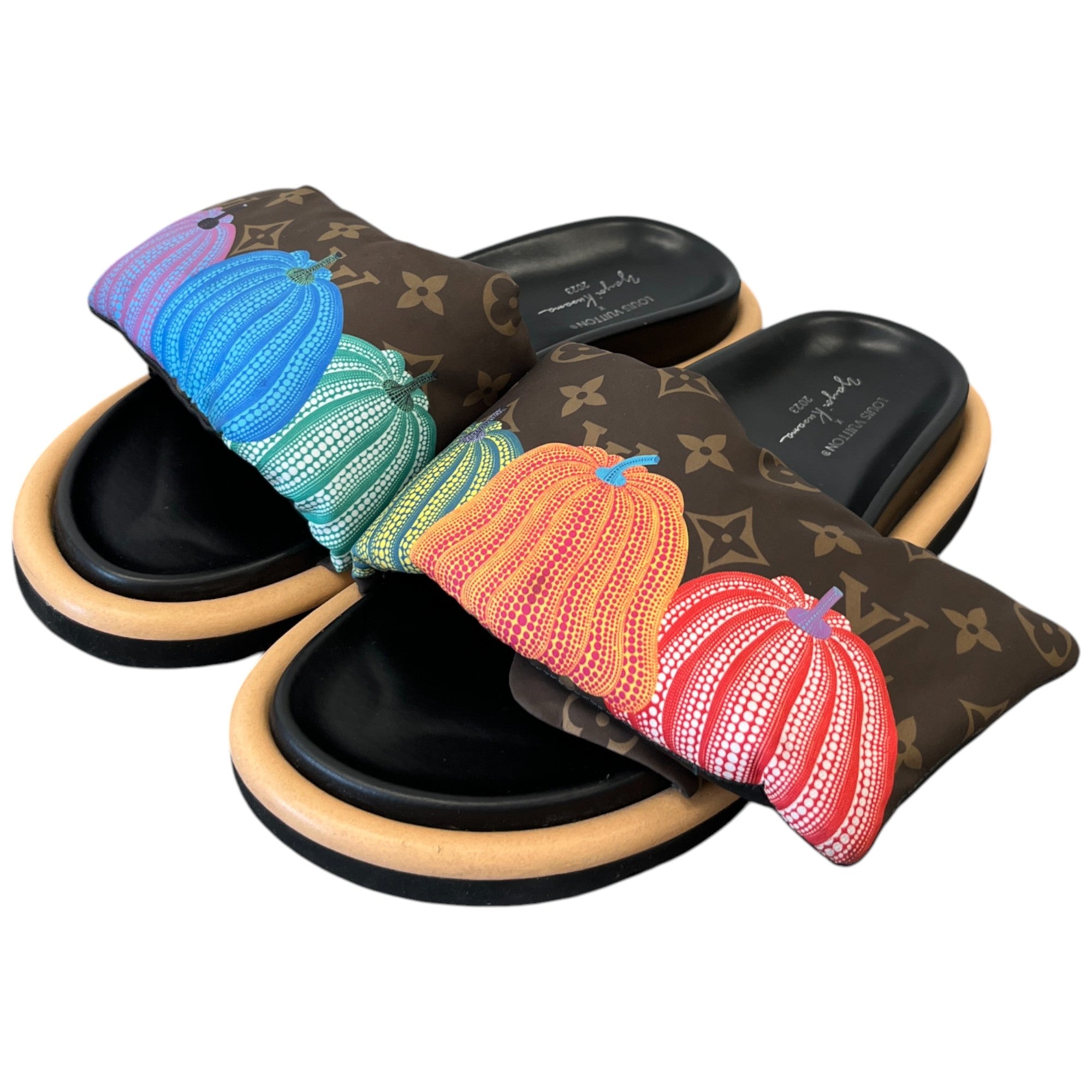 Women's Yayoi Kusama X Pillow Pool Slides Brown Size EU 40 / UK 7