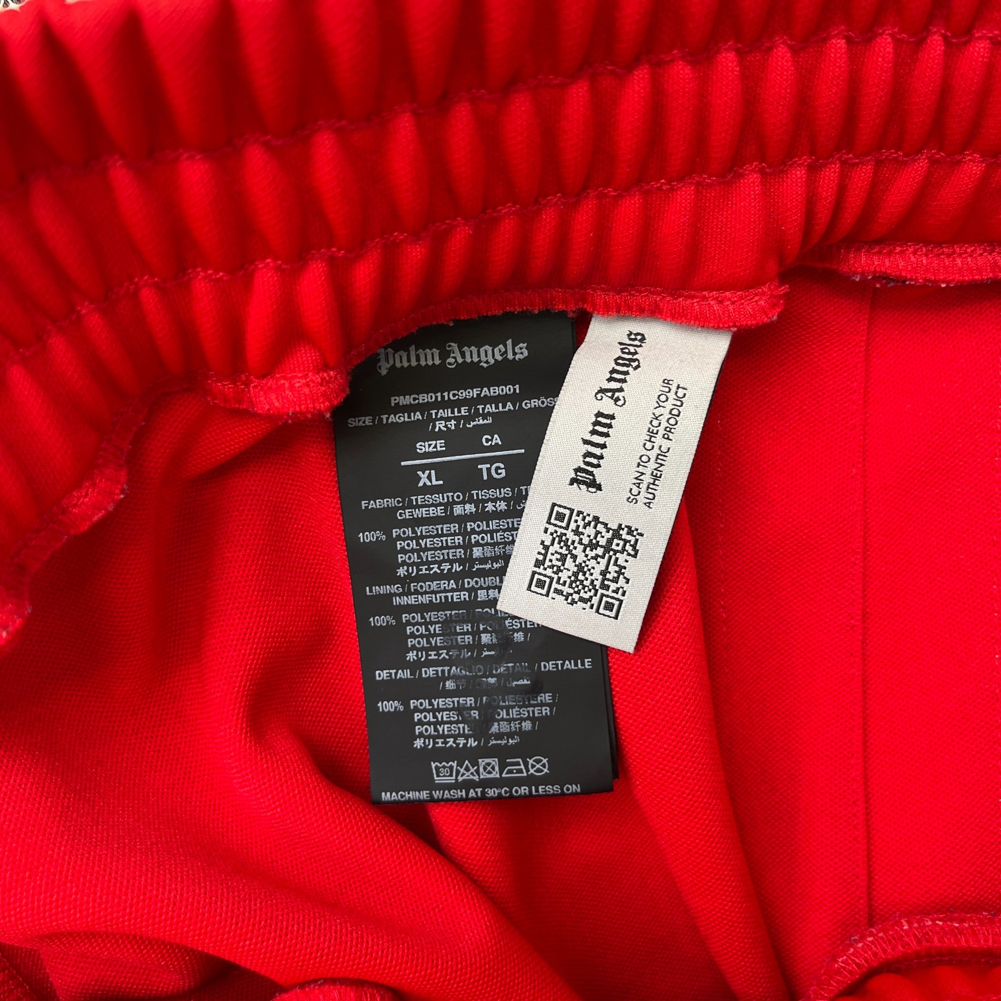 Men's Logo Print Shorts Red Size XL