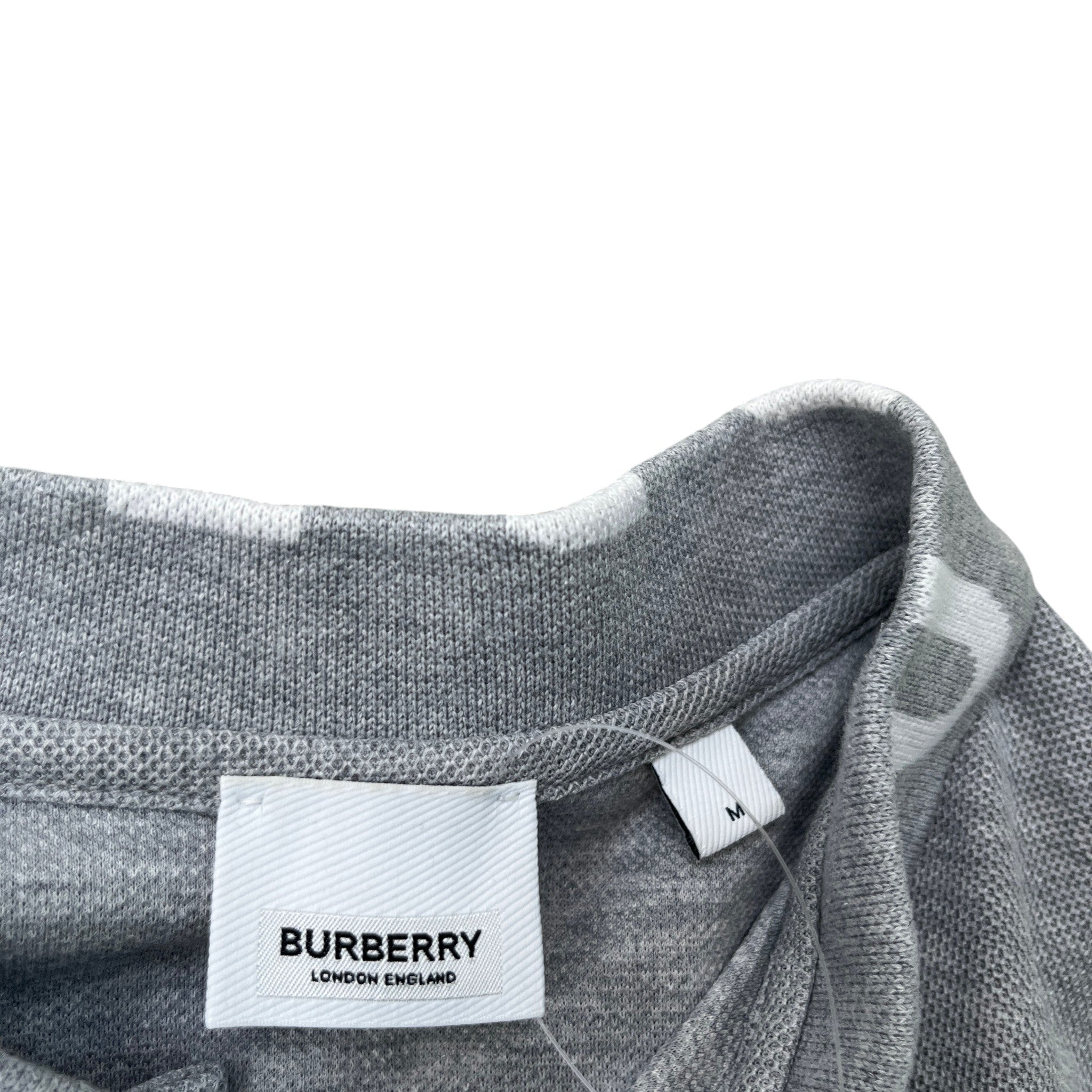 Men's Collar Logo Polo Shirt Grey Size M