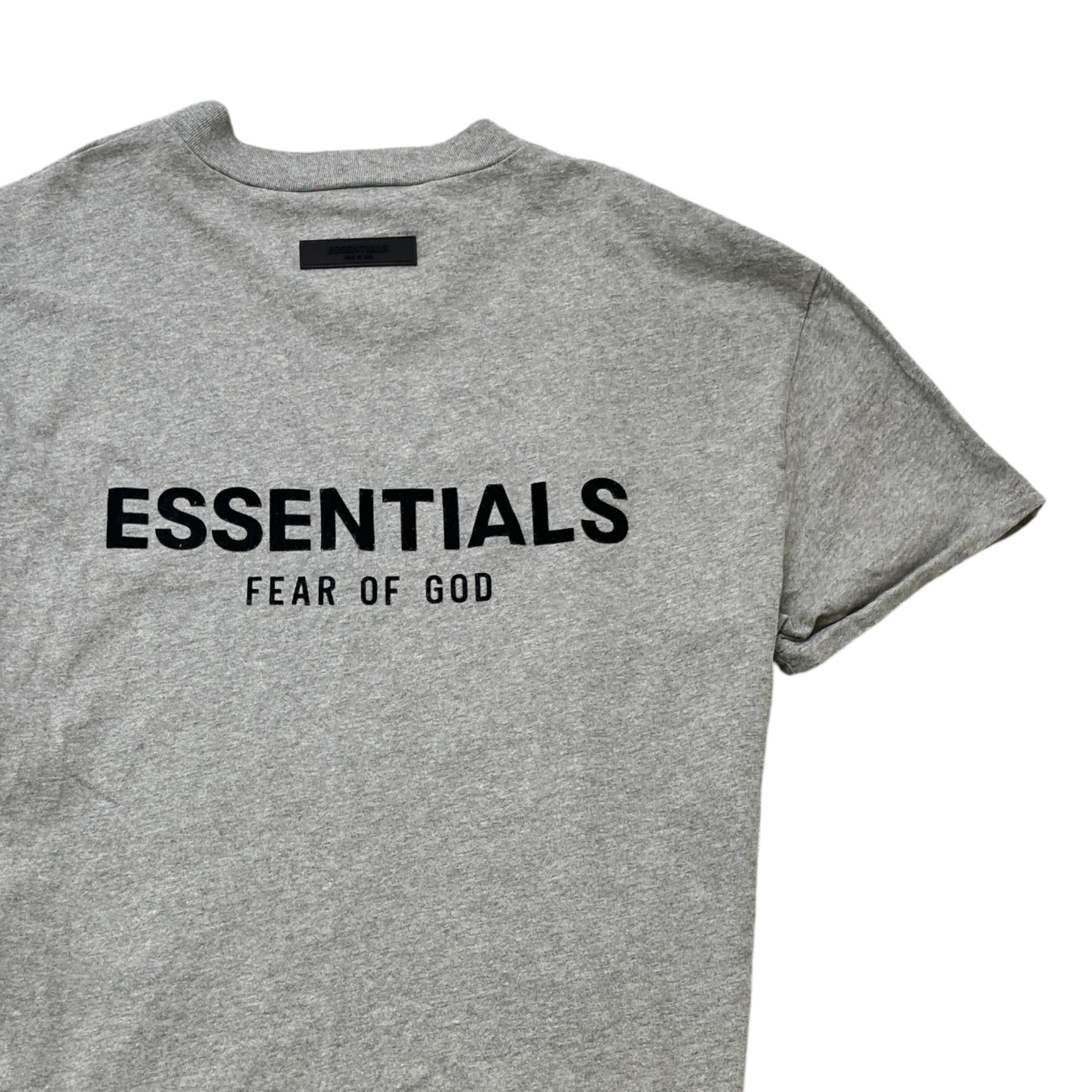 Men's Fear Of God Logo Print T-Shirt Grey Size S