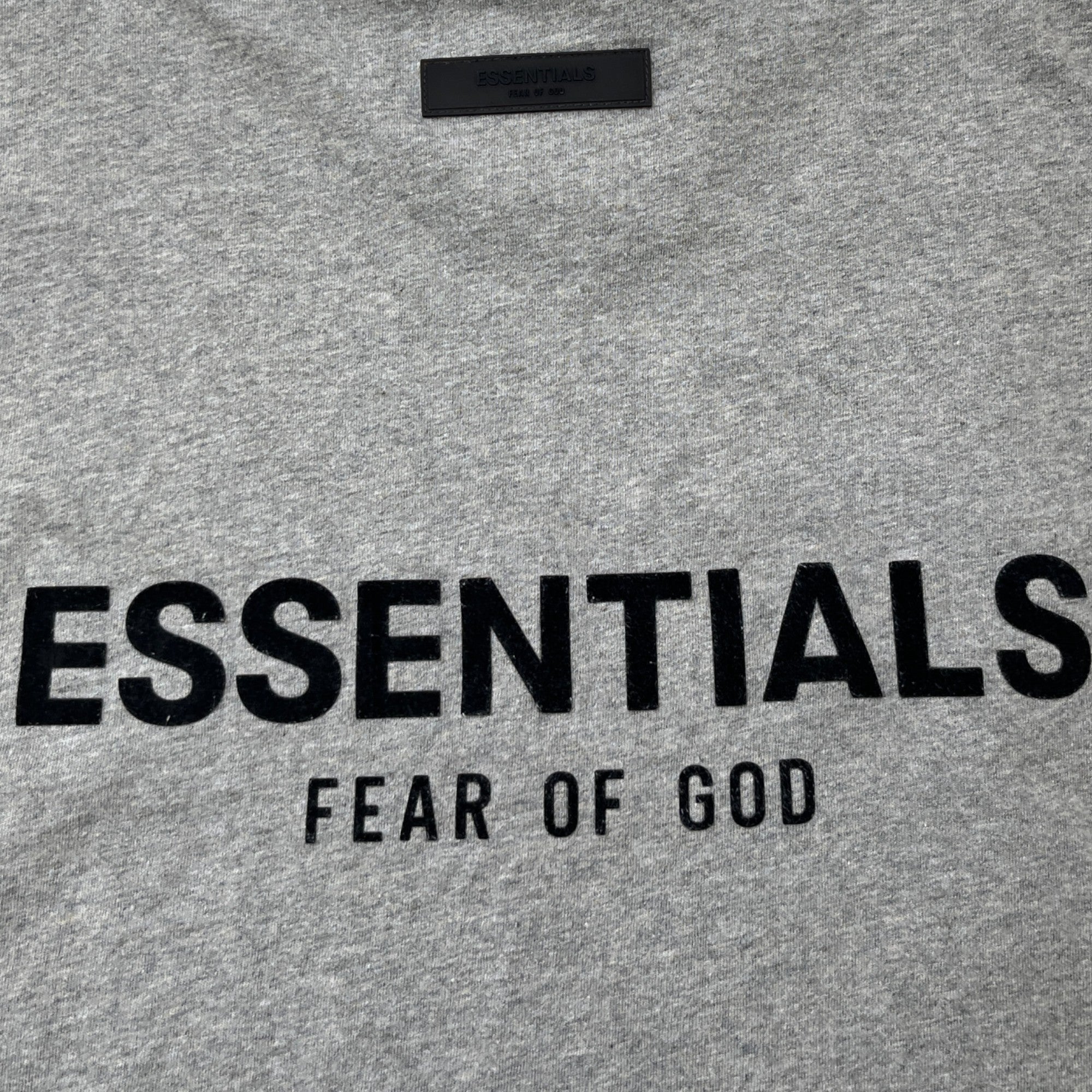 Men's Fear Of God Logo Print T-Shirt Grey Size S