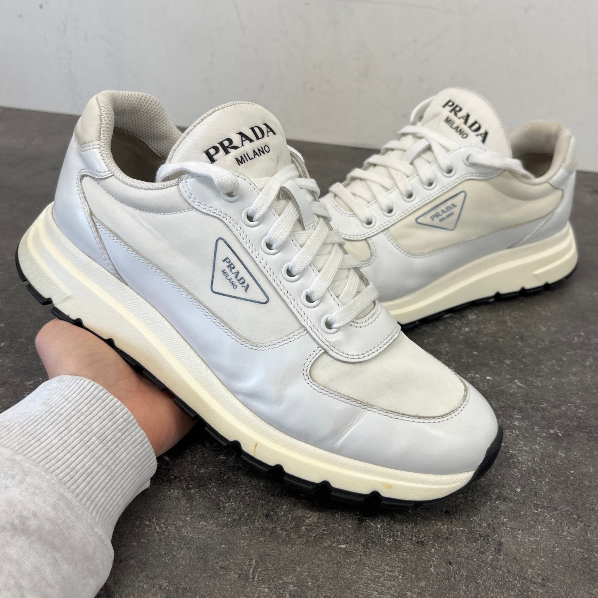 Men's Prax 01 Re-Nylon Low Trainers Cream Size EU 41 / UK 7