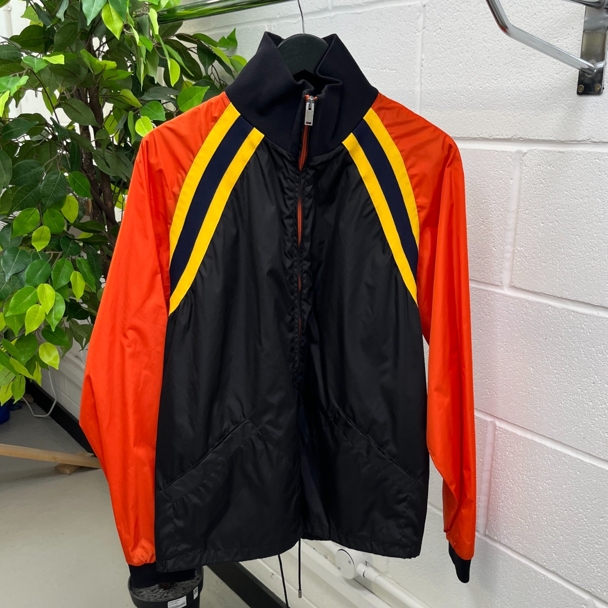 Men's Gg Logo Print Windbreaker Black Size IT 52 / XL