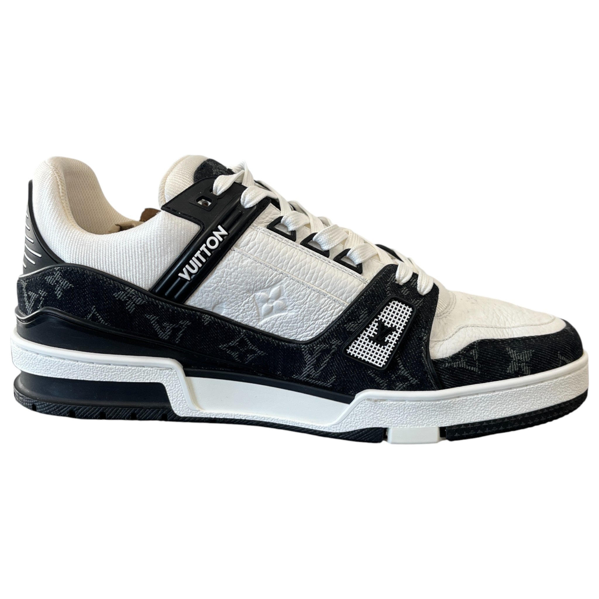 Men's Lv Denim Low Trainers Black Size EU 42 / UK 8