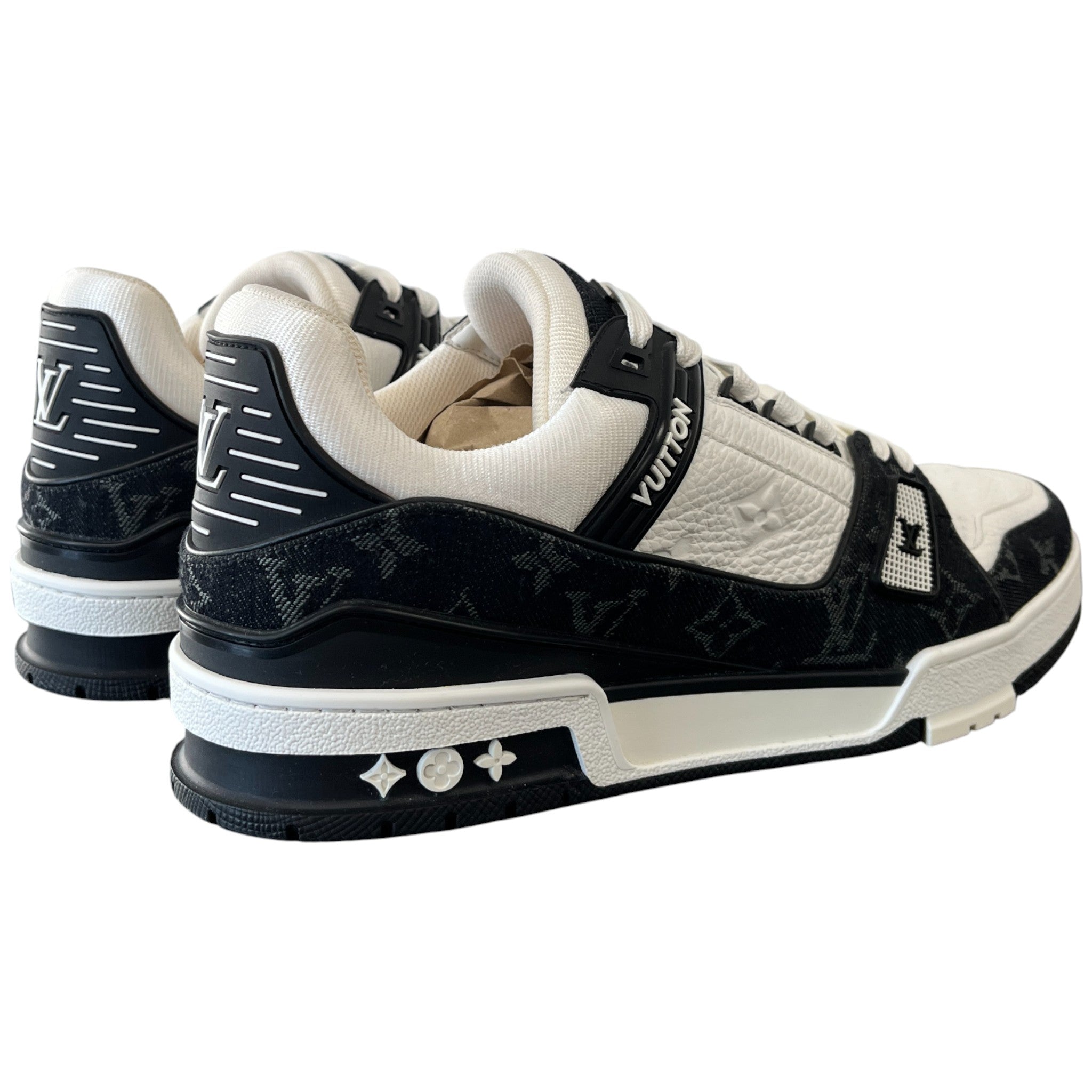 Men's Lv Denim Low Trainers Black Size EU 42 / UK 8