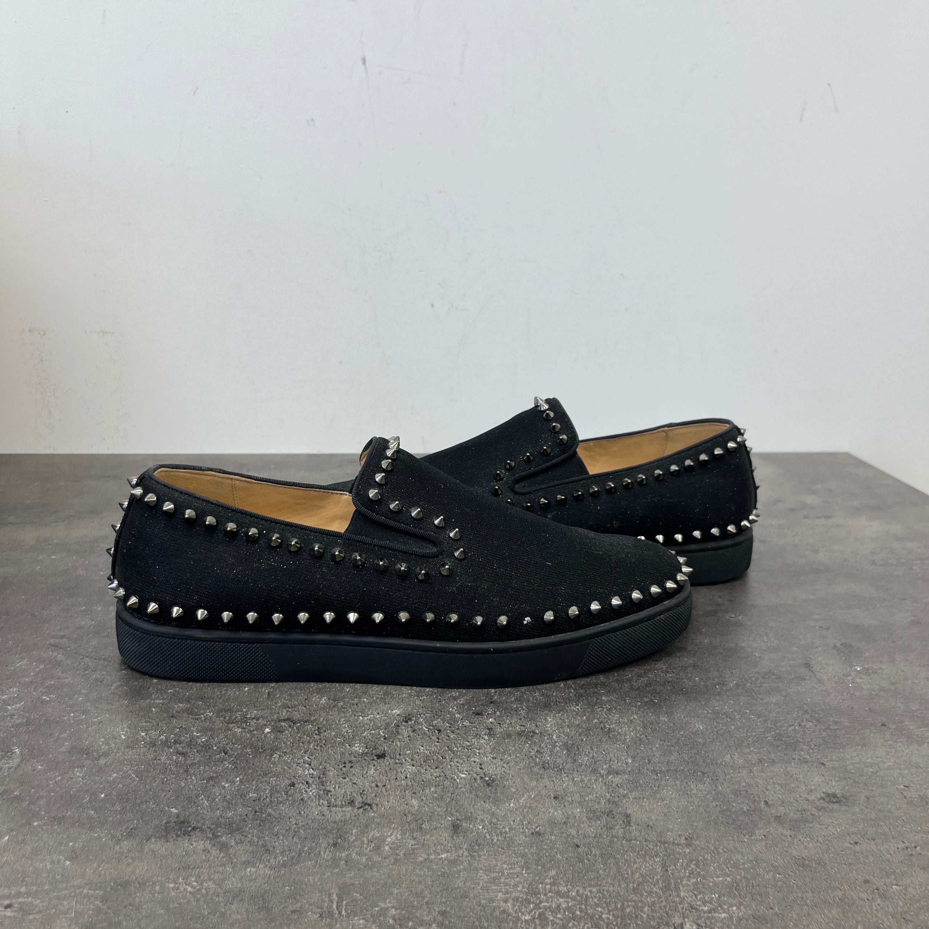 Men's Studded Loafers Black Size EU 42.5 / UK 8.5