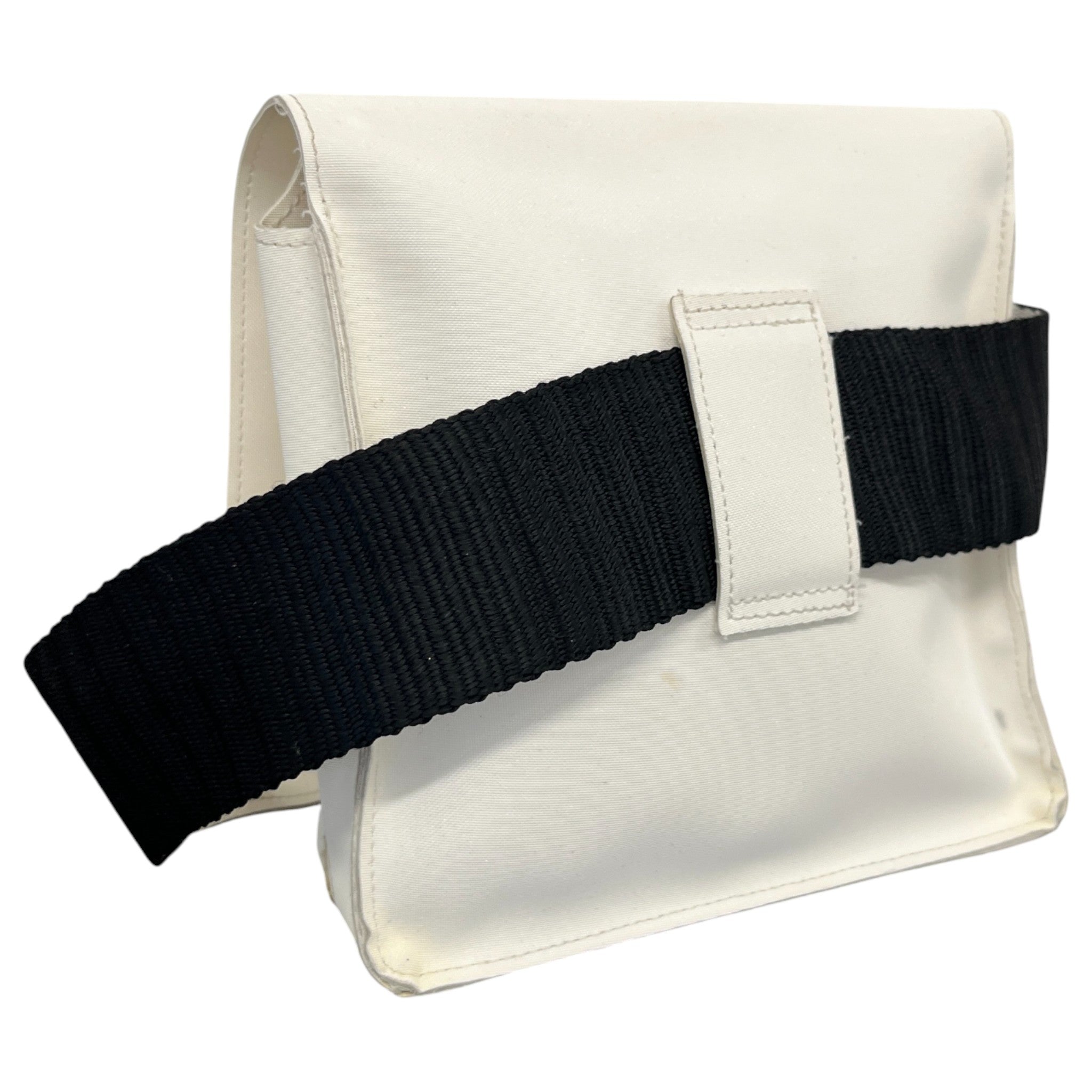 Women's Vintage Nylon Logo Strap Belt Bag Cream