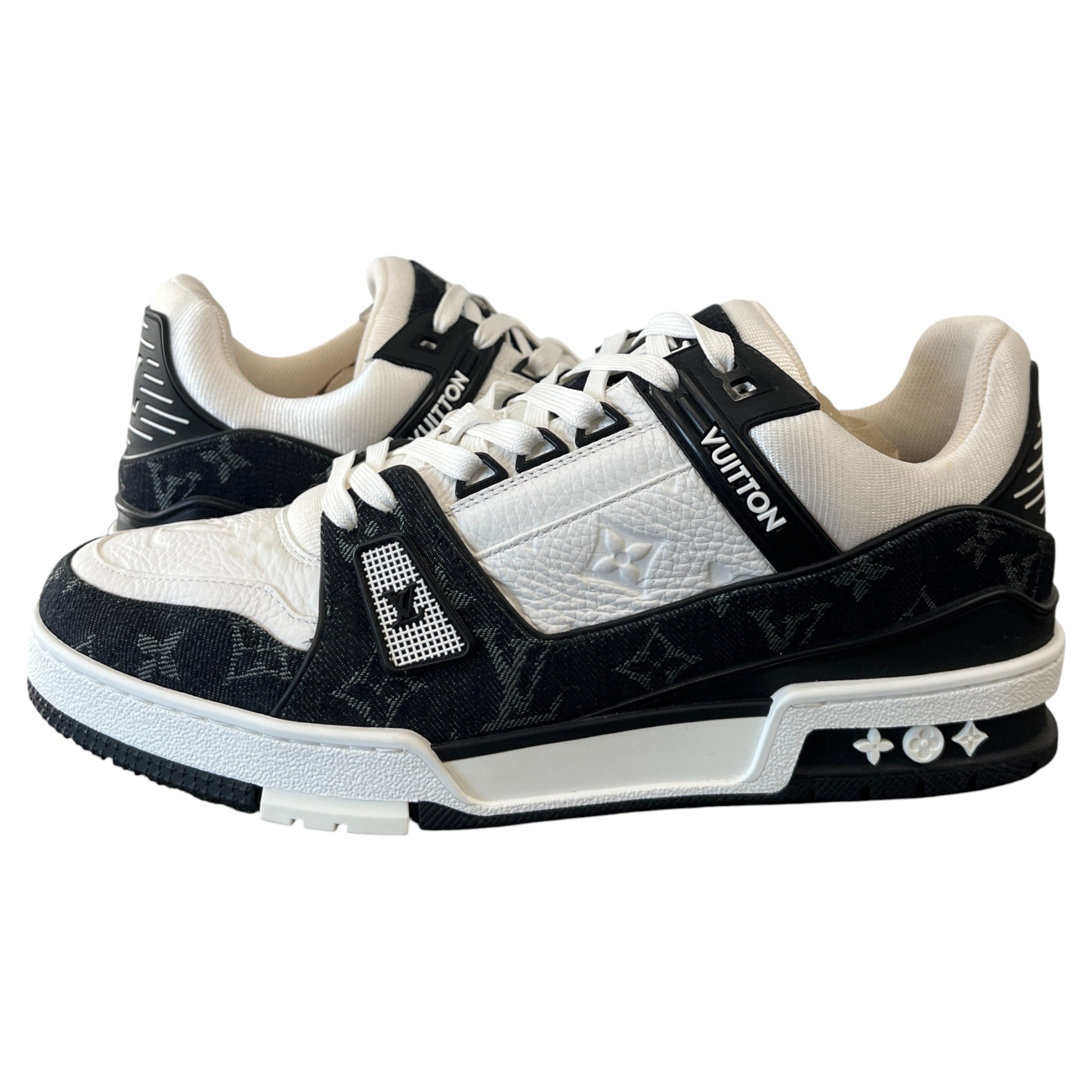 Men's Lv Denim Low Trainers Black Size EU 42 / UK 8