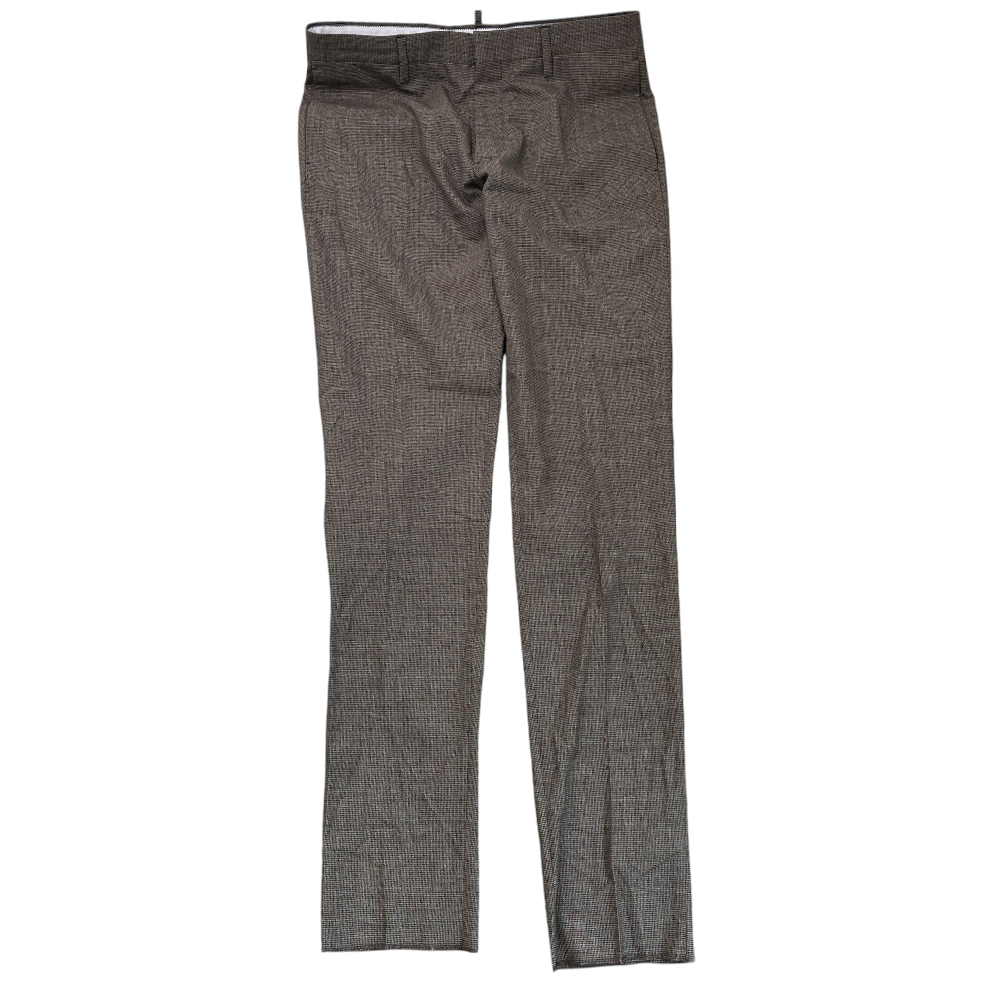 Men's Plaid Trousers Brown Size IT 48 / UK 32