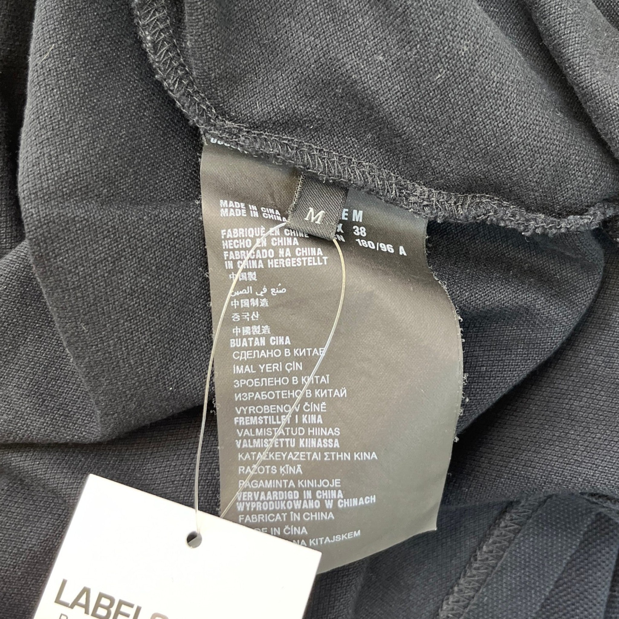 Men's Linear Rosa T-Shirt Black Size M
