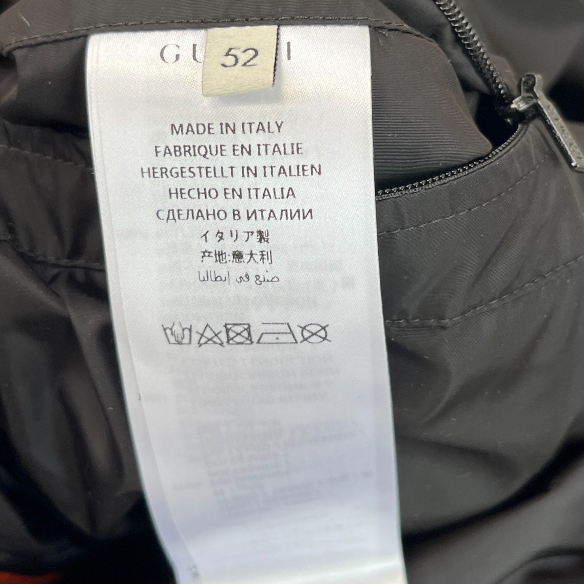 Men's Gg Logo Print Windbreaker Black Size IT 52 / XL