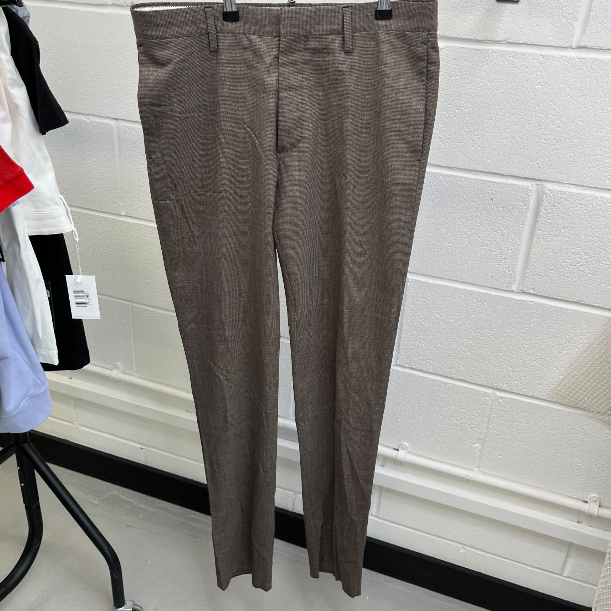 Men's Plaid Trousers Brown Size IT 48 / UK 32