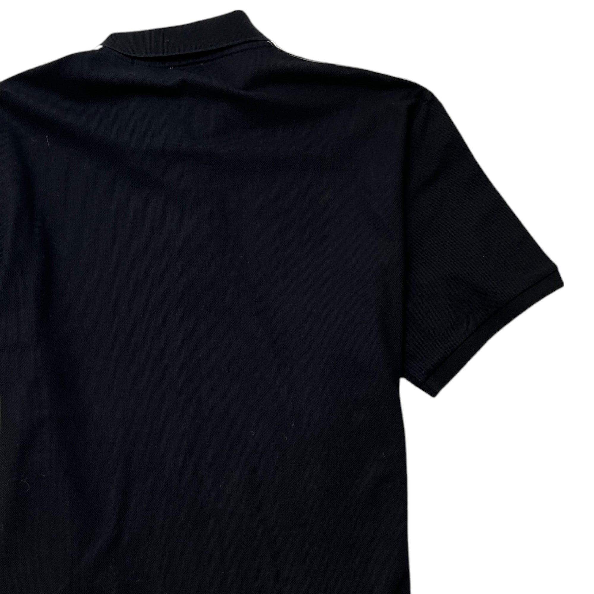 Men's Tape Logo Polo Shirt Black Size XXL