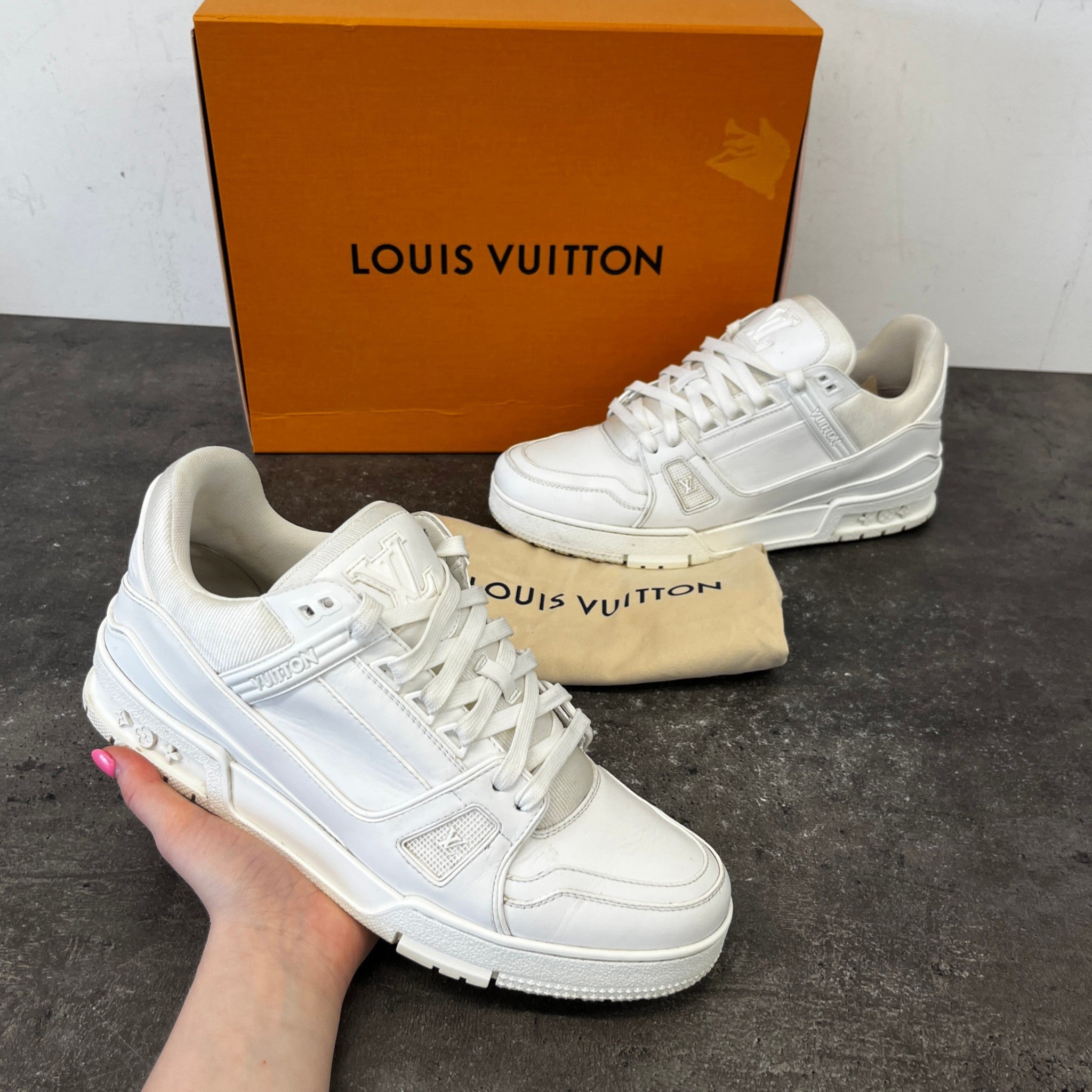 Men's Lv Low Trainers White Size EU 42.5 / UK 8.5