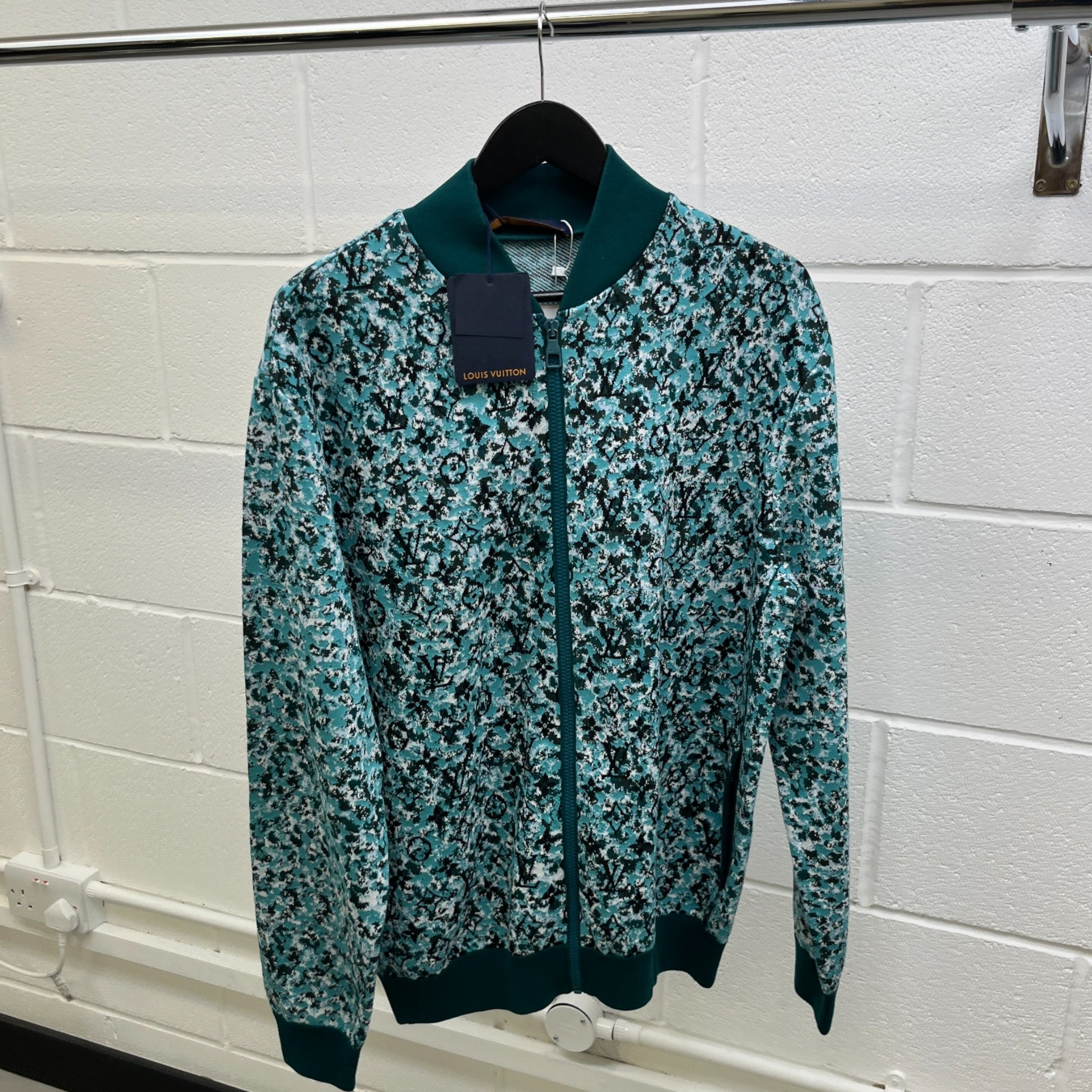 Men's Pointillism Monogram Jacket Green Size M