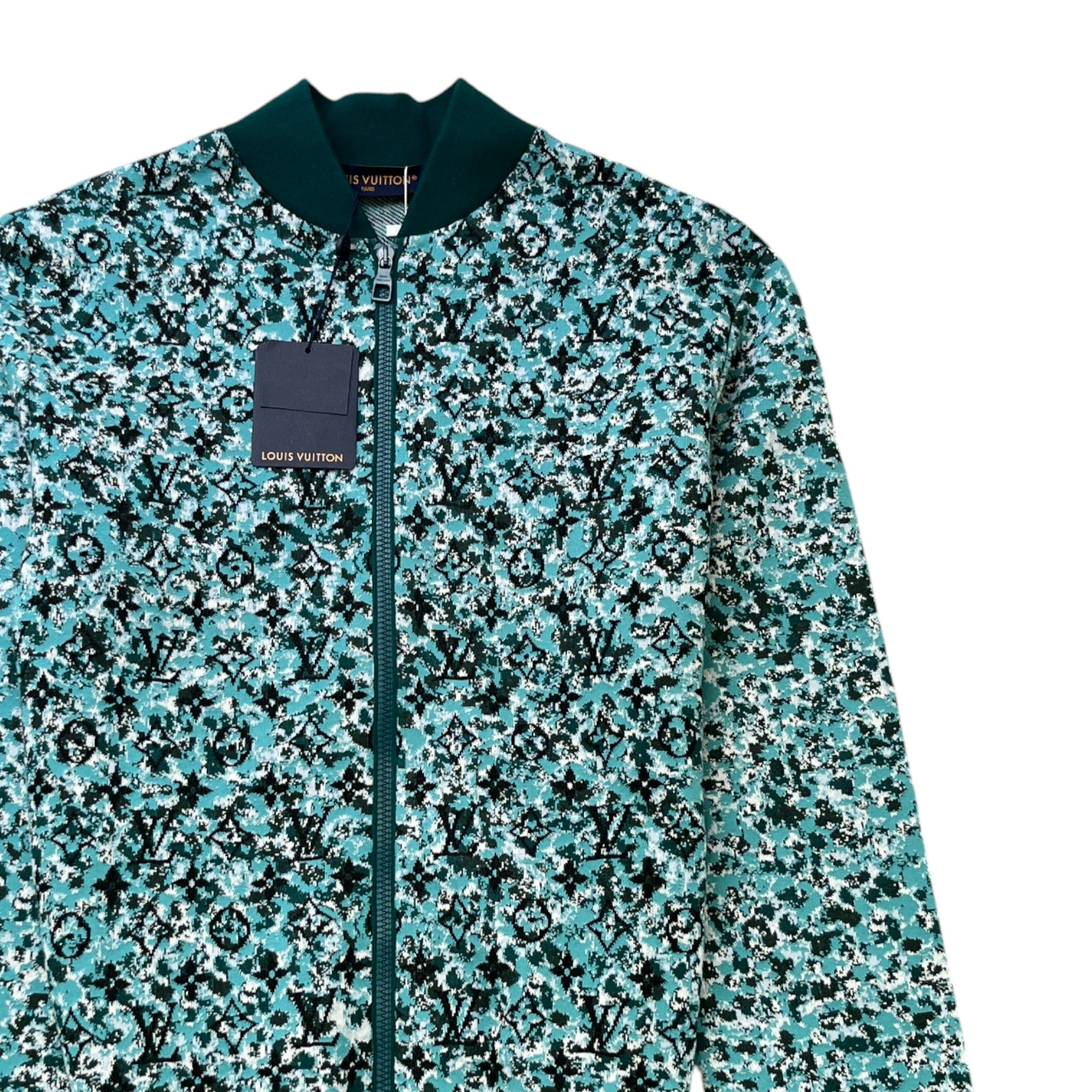 Men's Pointillism Monogram Jacket Green Size M