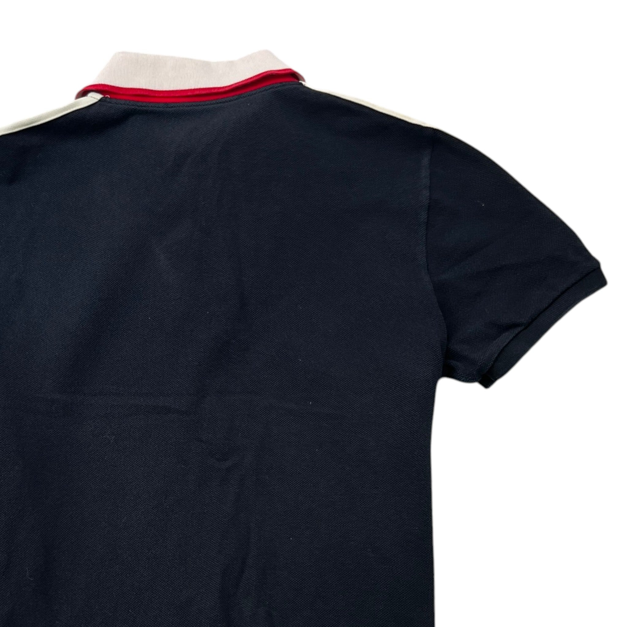 Men's Tape Logo Polo Shirt Black Size M