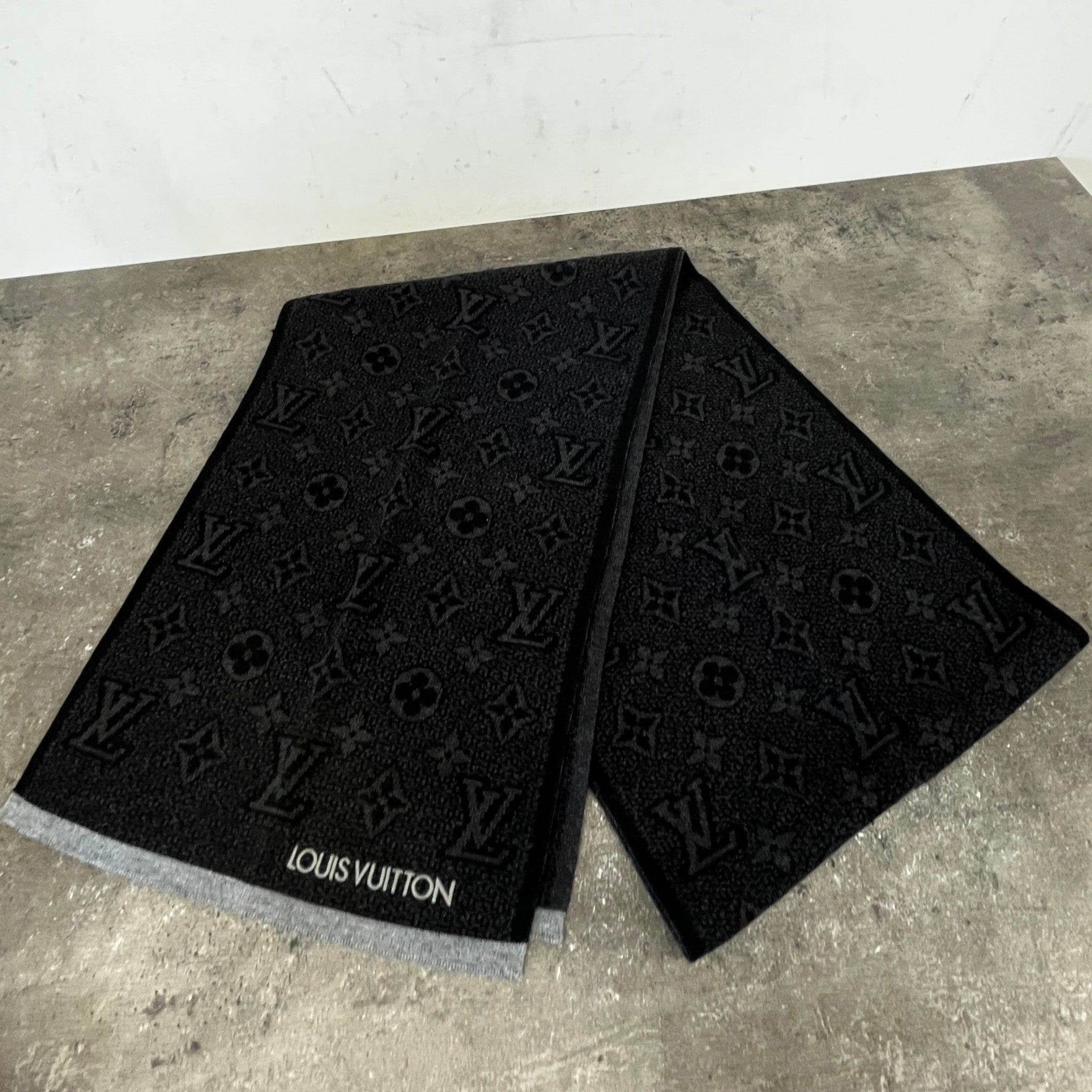 Men's Monogram Eclipse Scarf Black