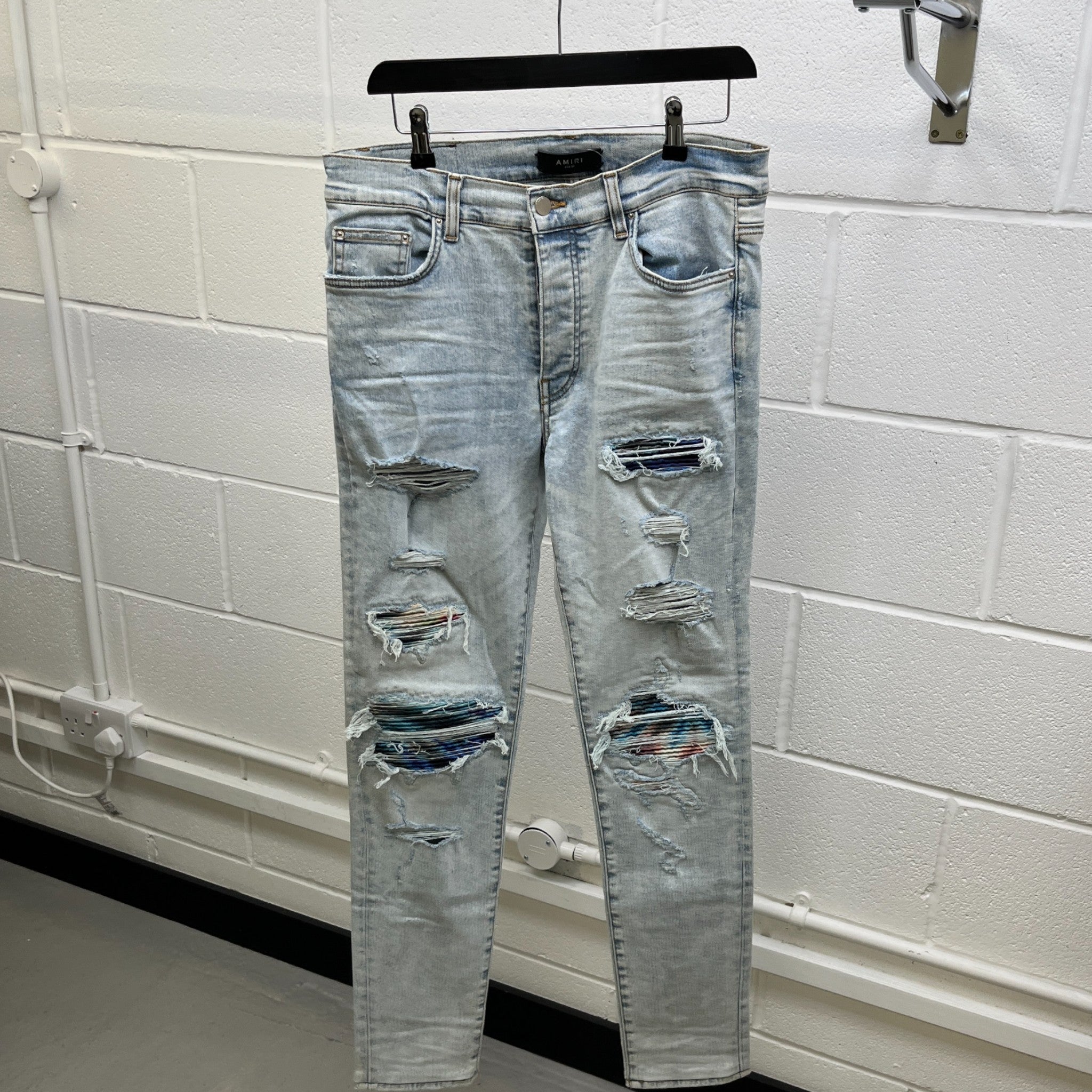 Men's Tie-Dye Mx1 Jeans Blue Size Waist 34"