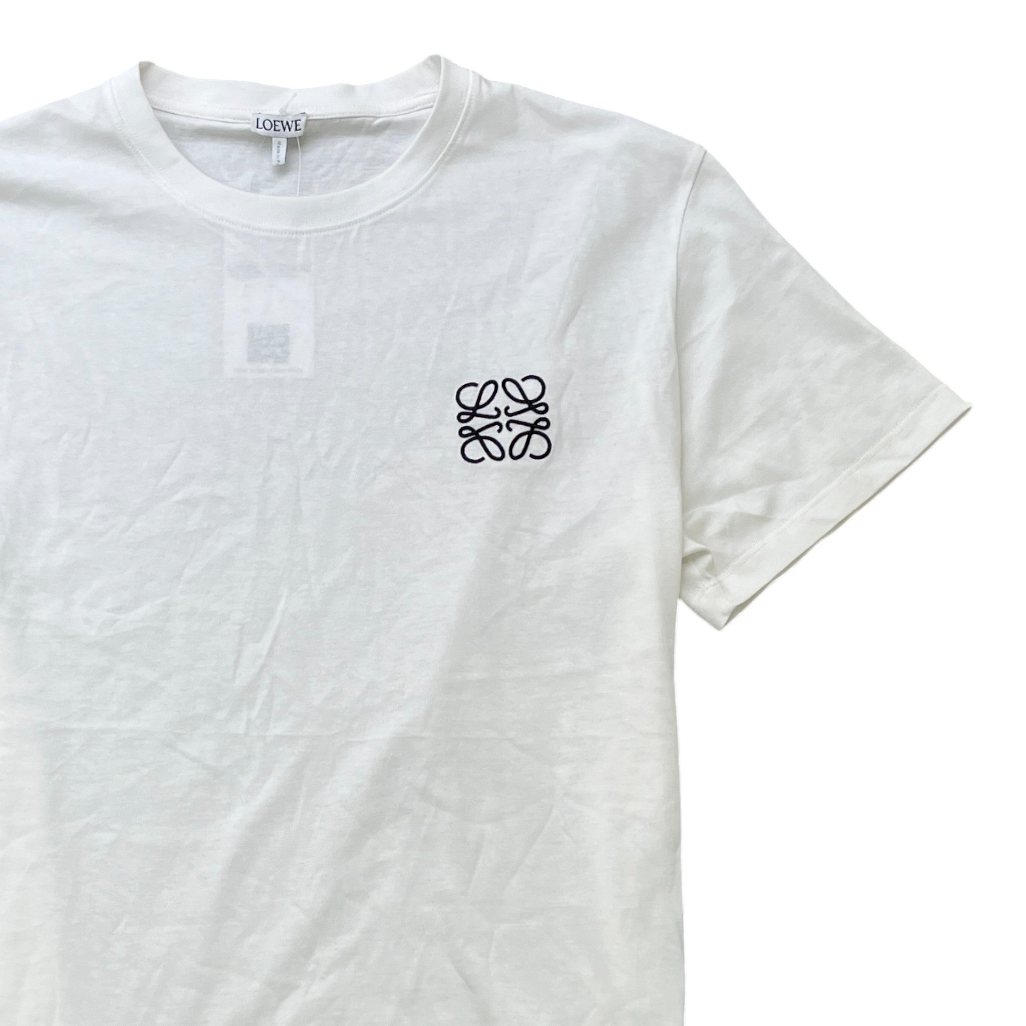 Men's Embroidered Anagram T-Shirt White Size M