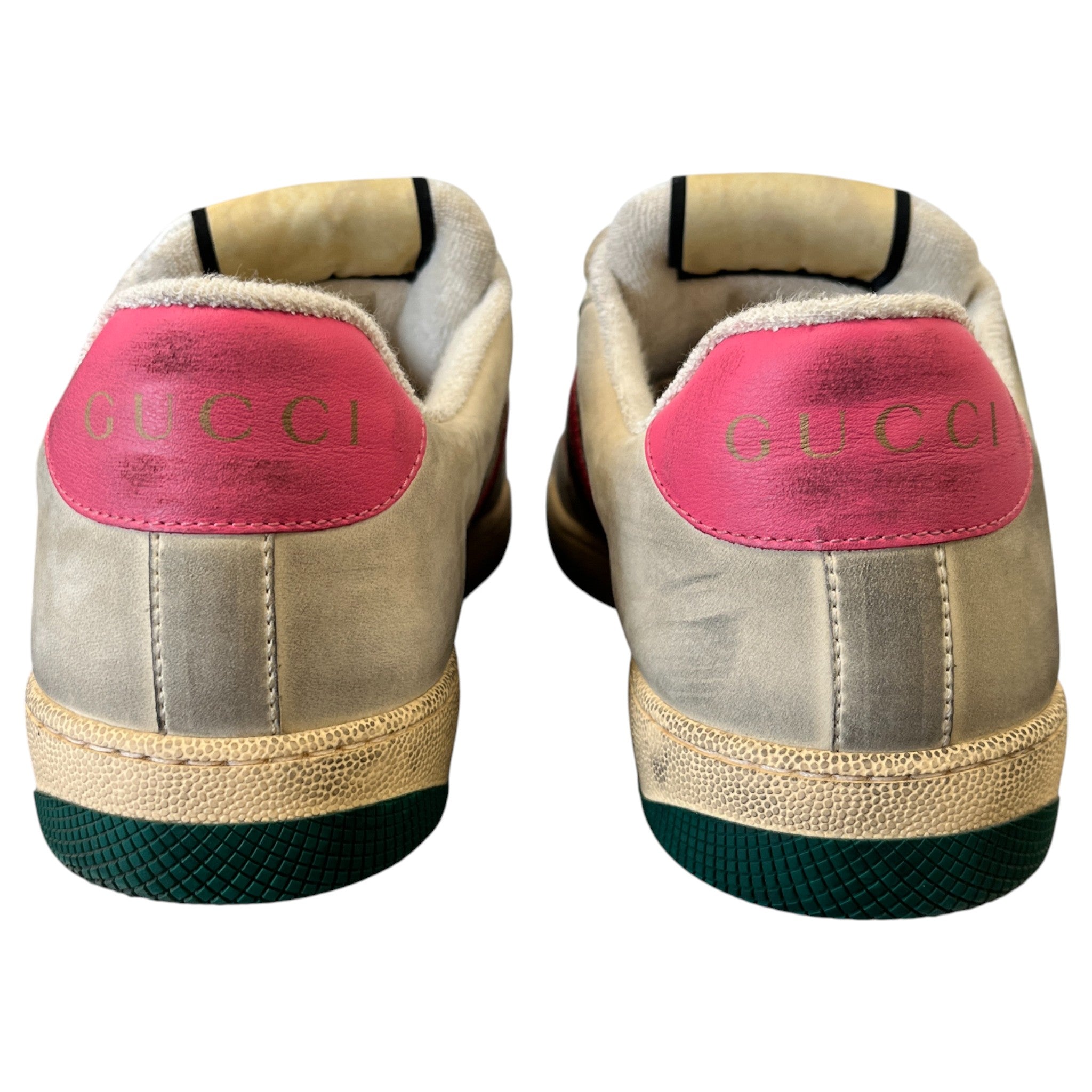 Men's Screener Distressed Low Trainers Beige Size EU 42 / UK 8