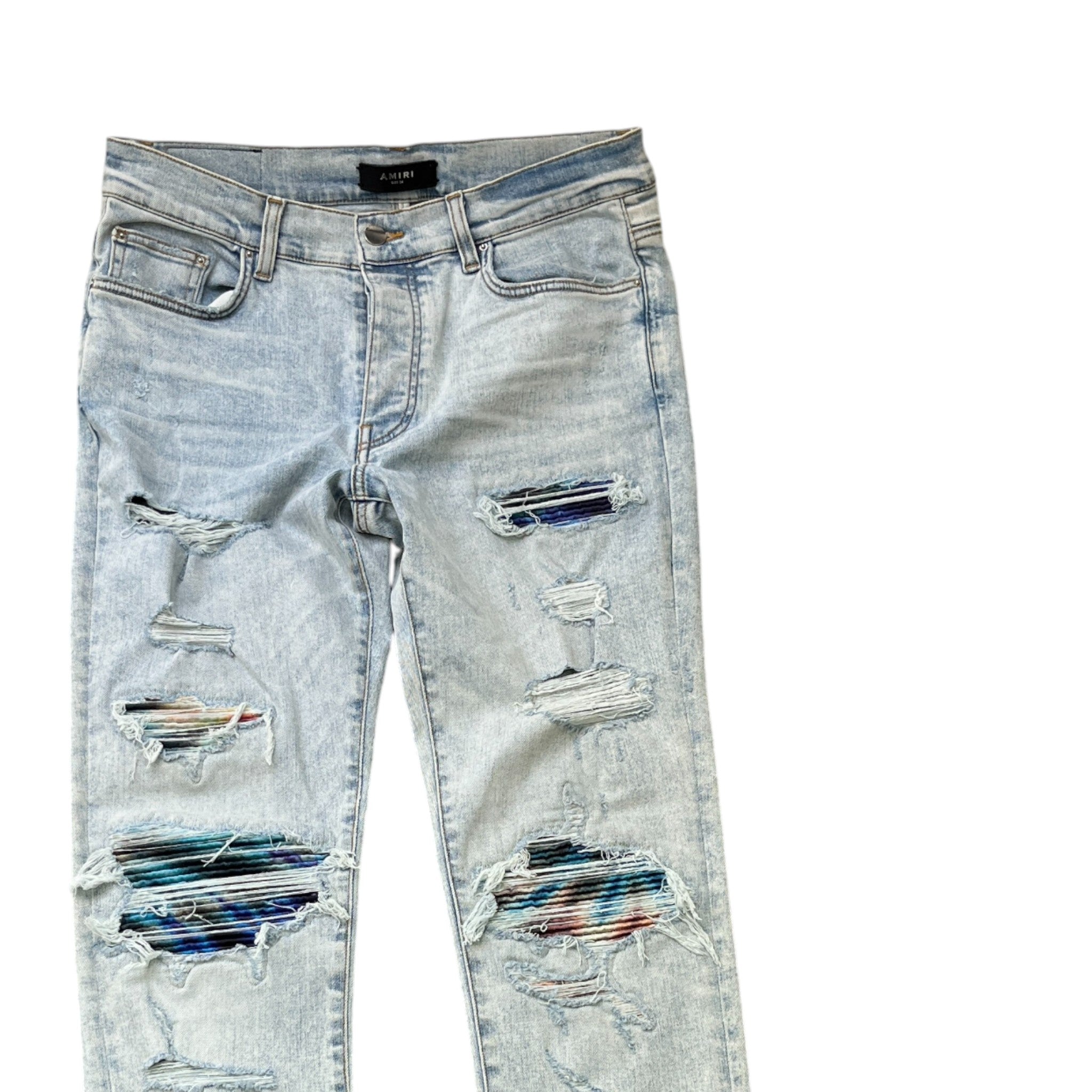 Men's Tie-Dye Mx1 Jeans Blue Size Waist 34"