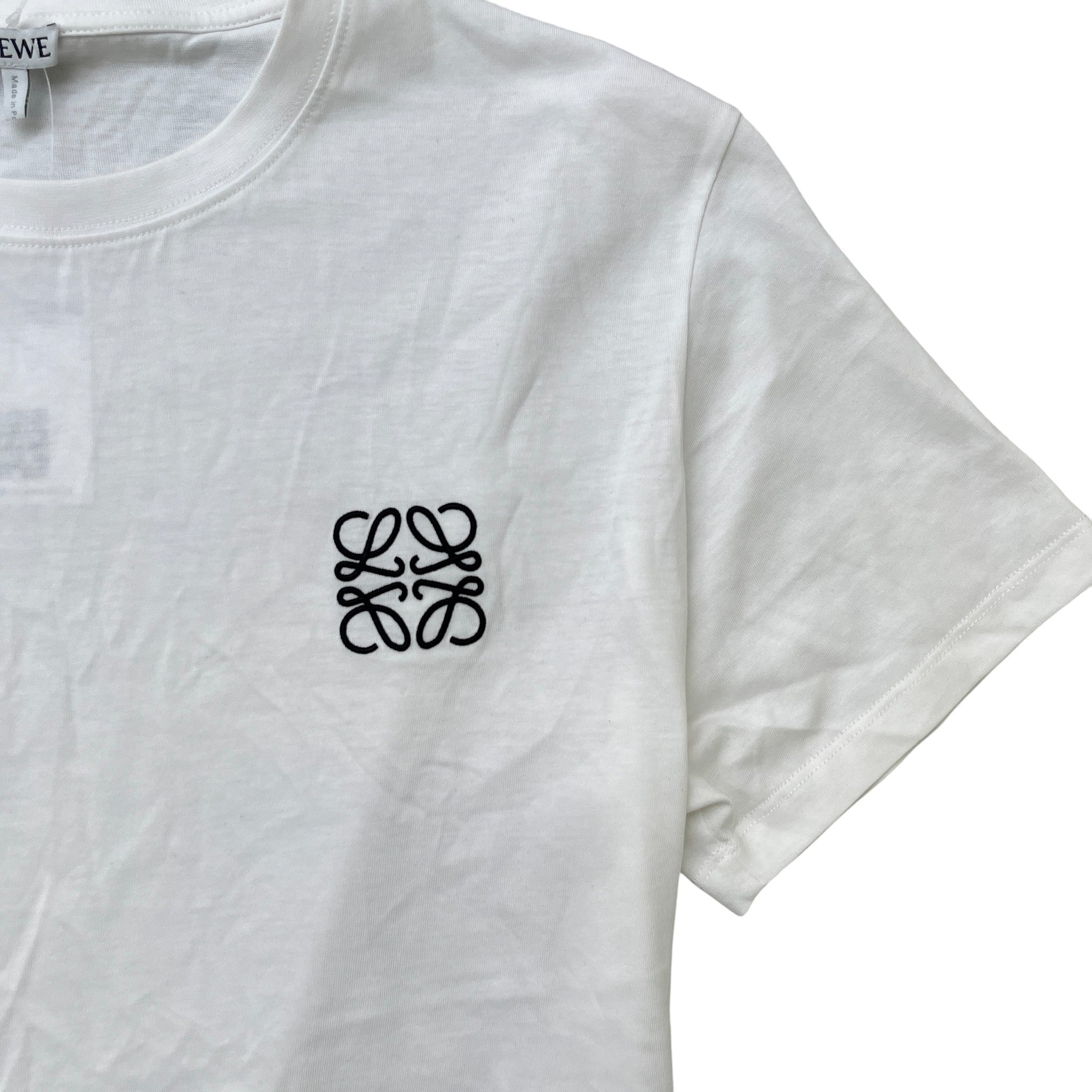 Men's Embroidered Anagram T-Shirt White Size M