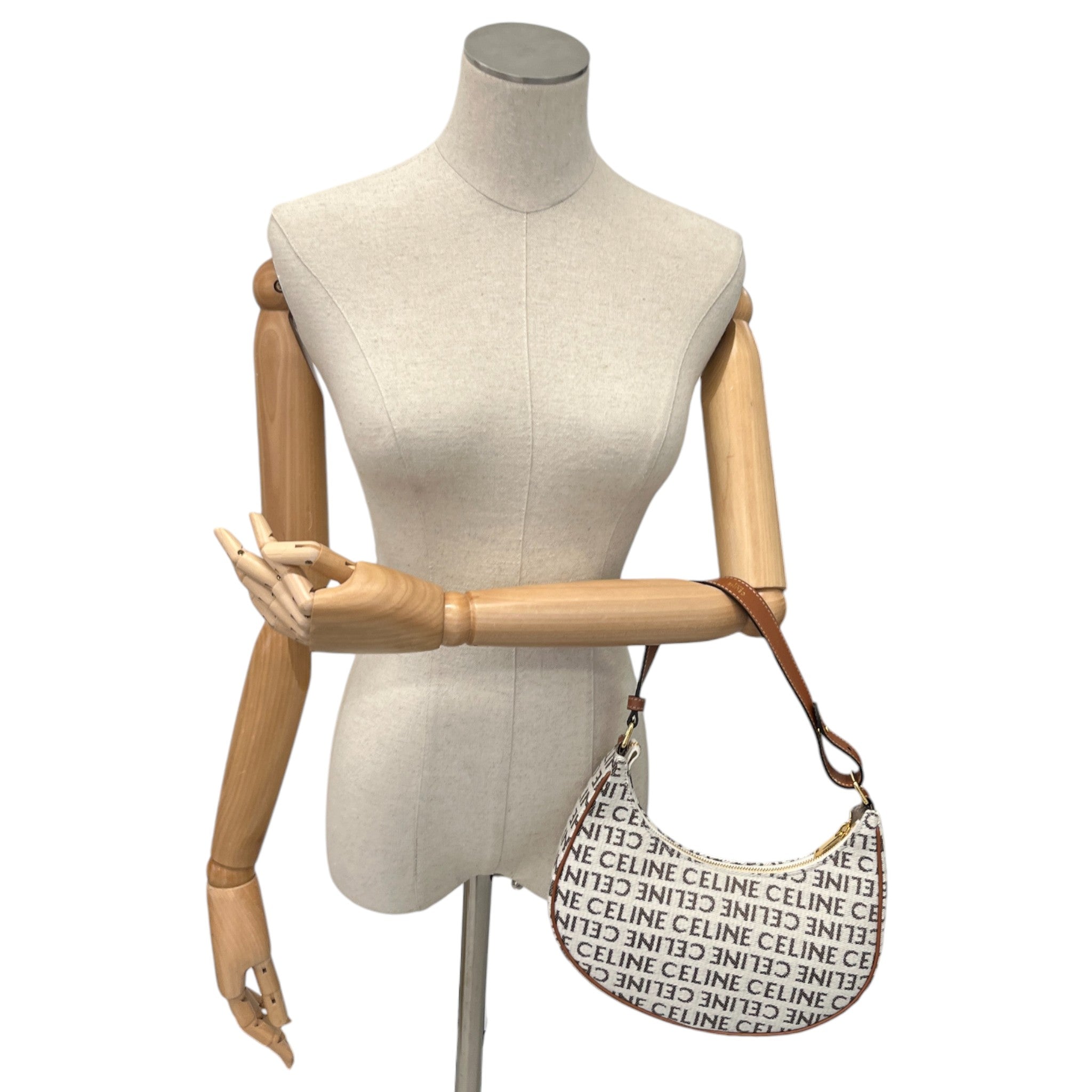 Women's Ava Textile Celine All Over Handbag Tan