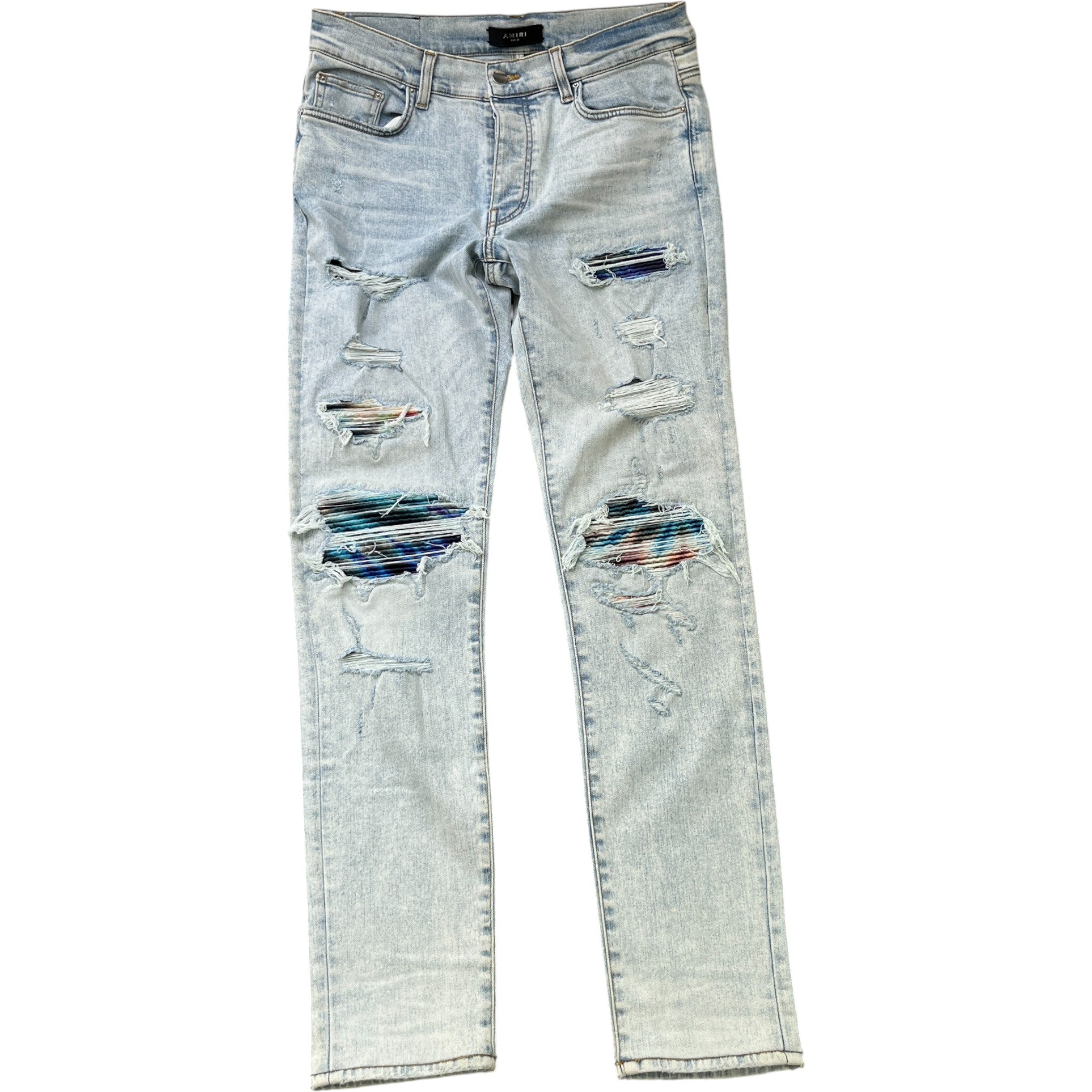 Men's Tie-Dye Mx1 Jeans Blue Size Waist 34"